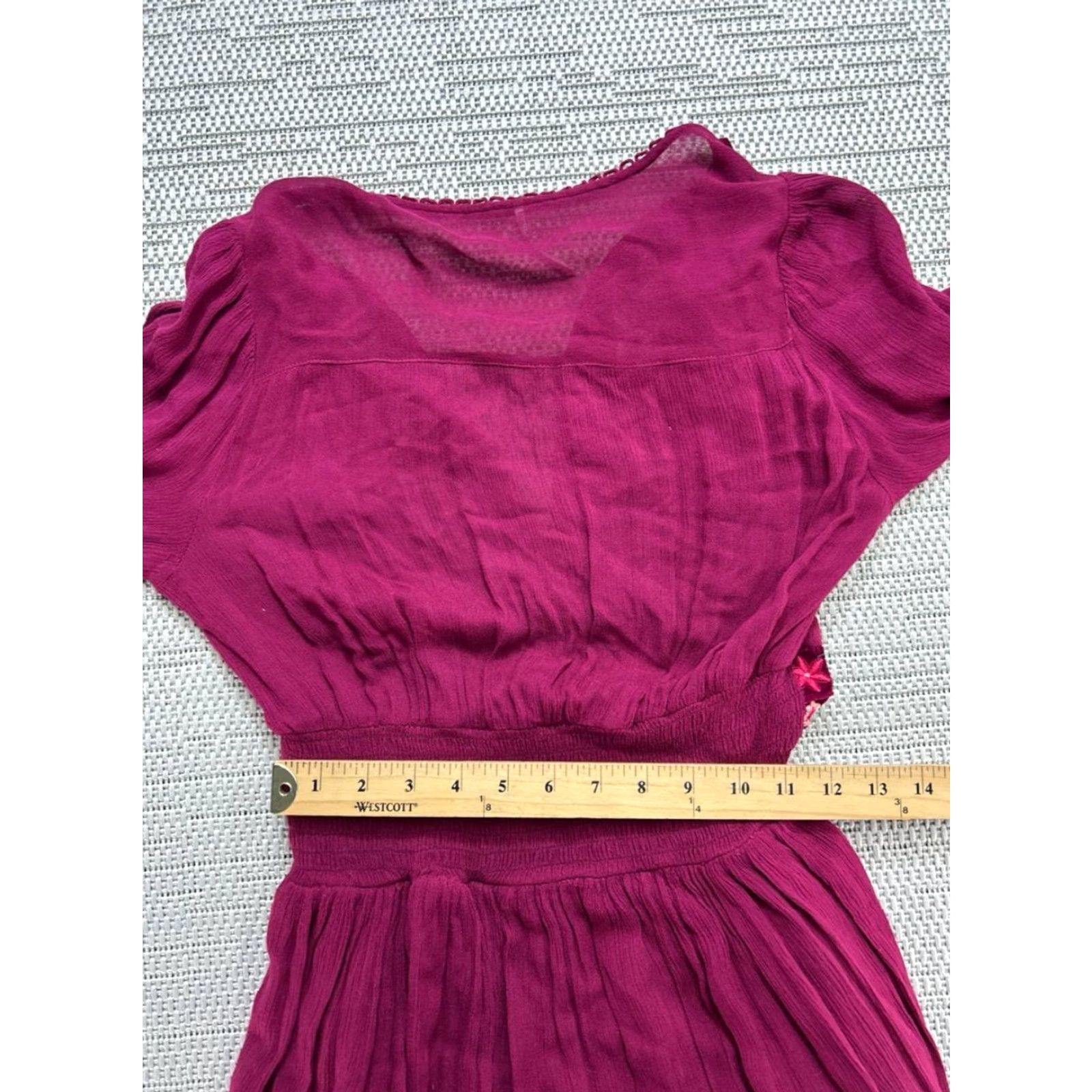 Free People Free People Dress Womens Small Purple Floral Blouson Midi Dress Blouson Midi Purple Floral Womens Small Size S / US 4 / IT 40 - 7 Thumbnail