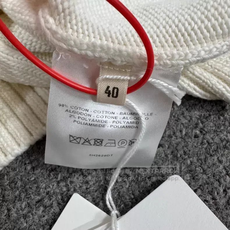 Hermes Hermes Ivory V-neck Cable Knit Vest Size S / US 4 / IT 40 - 6 Thumbnail