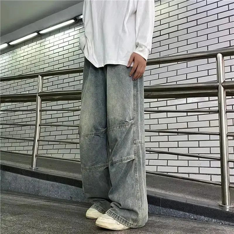 Japanese Brand × Jean Baggy Flared Patterned Denim Jeans Size US 32 / EU 48 - 1 Thumbnail