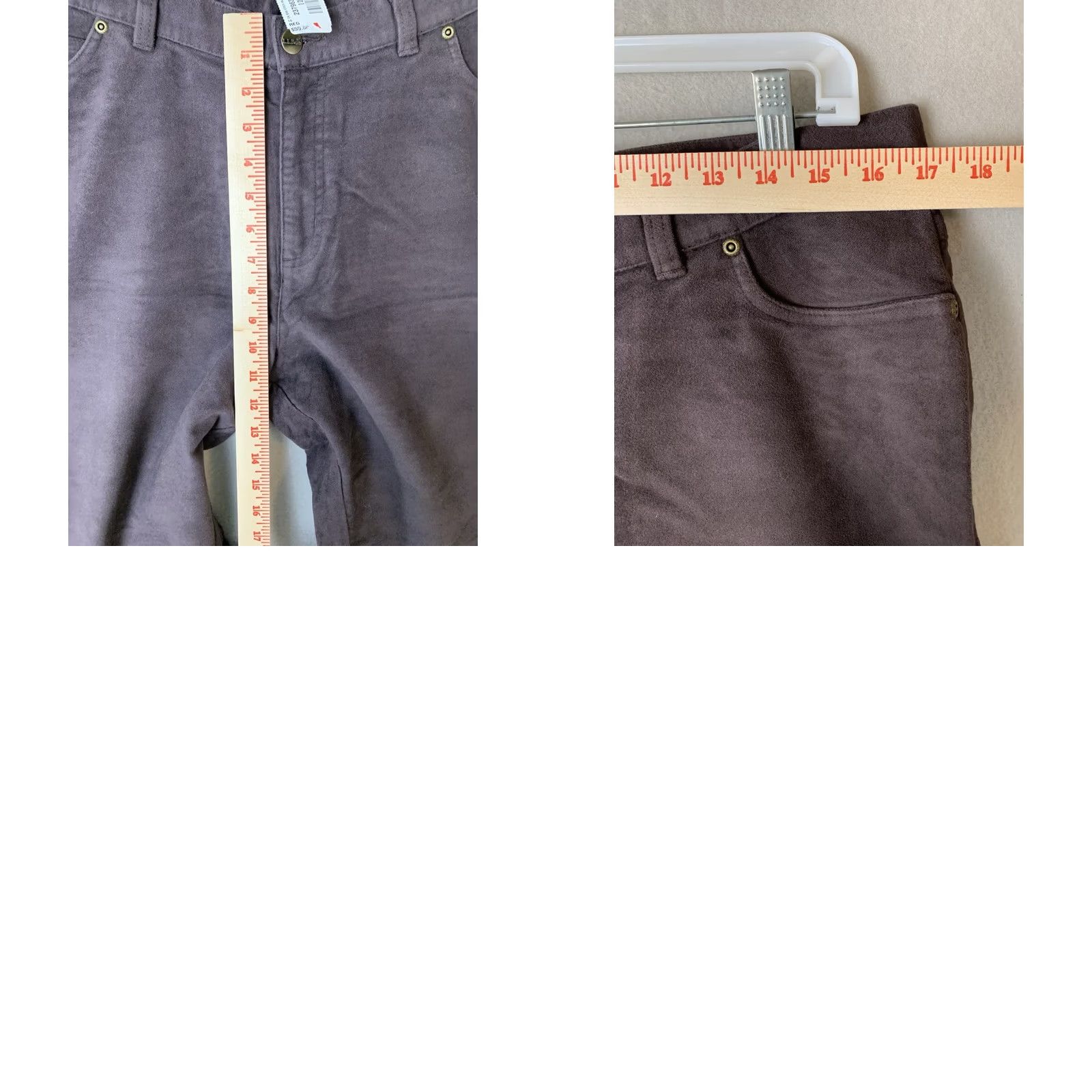 Vintage VINTAGE L.L. Bean Pants Women 16 Brown Moleskin Wide-Leg Bootcut NWT Regular Comfort Easy Care Retro 80s 90s College Rock School Womens Size 38" / US 16 / IT 52 - 8 Thumbnail