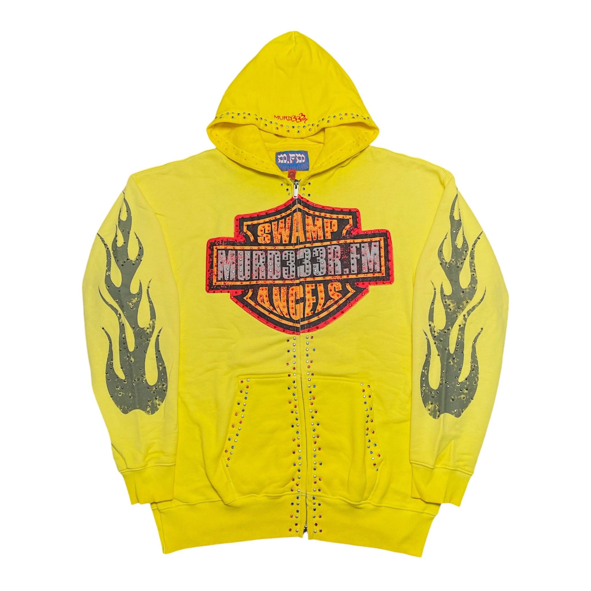 murd333r.fm Murd333r FM Chop333r Hooded Sweatshirt Yellow murd333r.fm Murd333r FM Chop333r Hooded Sweatshirt Yellow