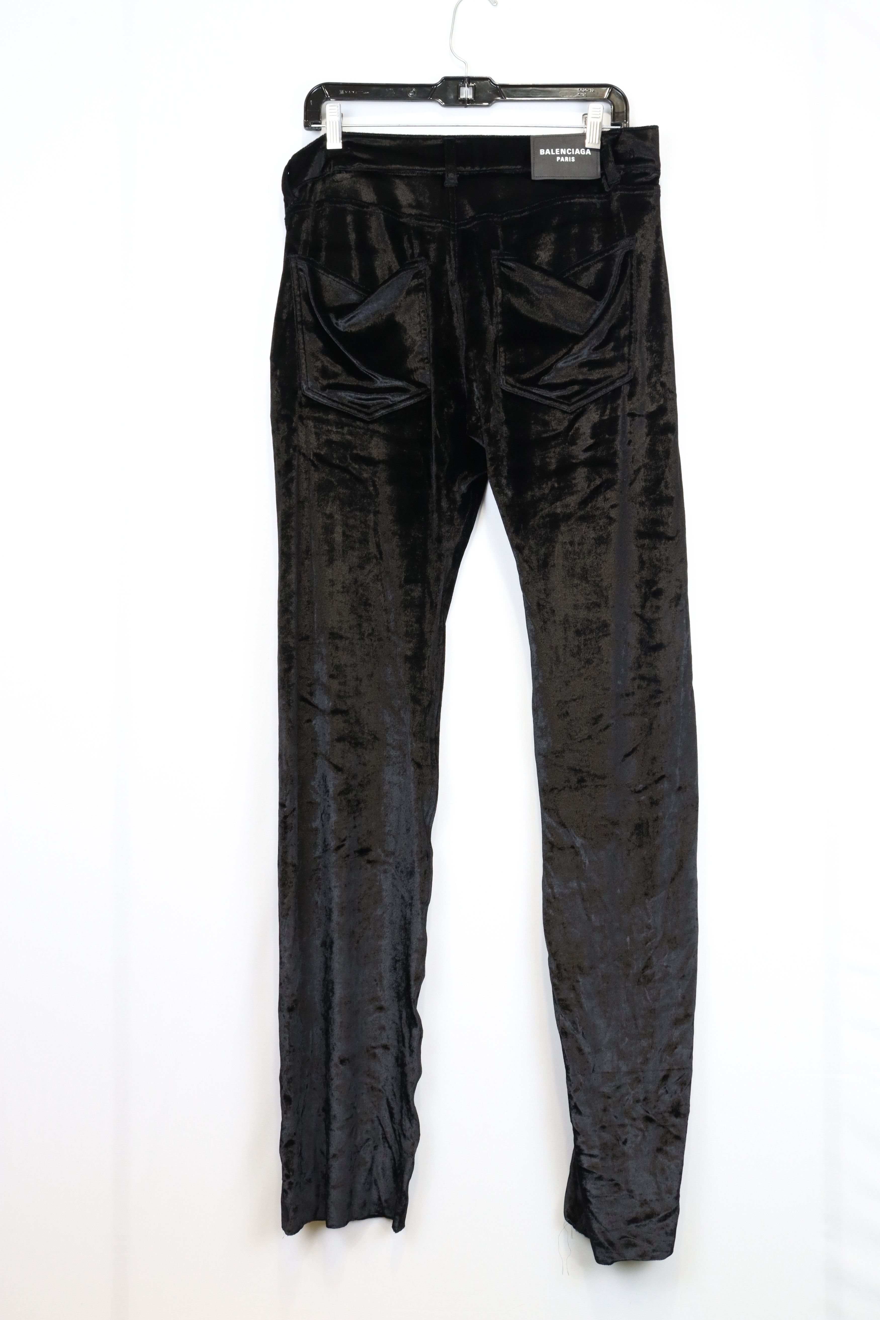 Balenciaga o1rshd10124 Velvet Pants in Black Size US 32 / EU 48 - 5 Thumbnail