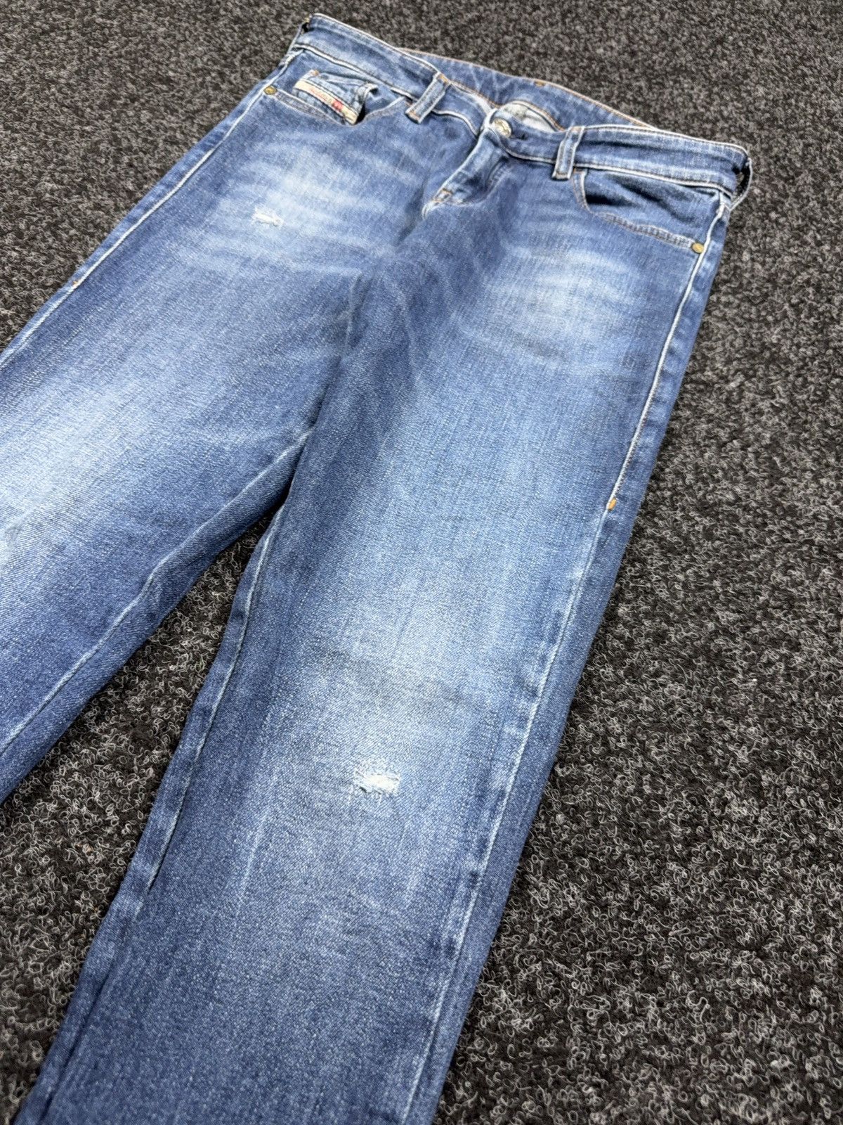 Diesel 00s Y2K Diesel Luxury Slandy Super Skinny Dark Wash Jeans Size 29" - 5 Thumbnail