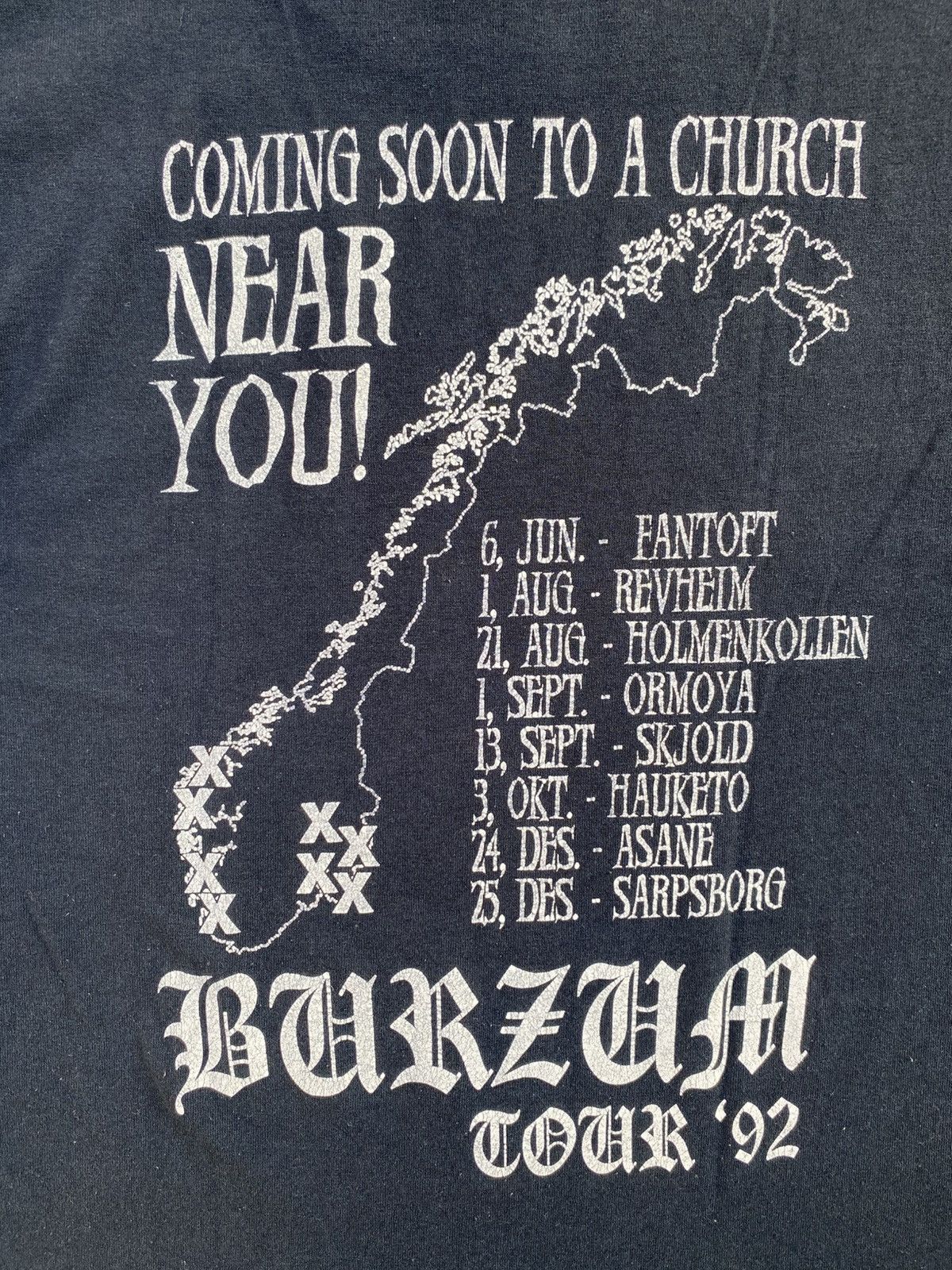 Band Tees Sick🔥Vintage Burzum Tour 1992 Black metal Band Tees Size US S / EU 44-46 / 1 - 7 Thumbnail