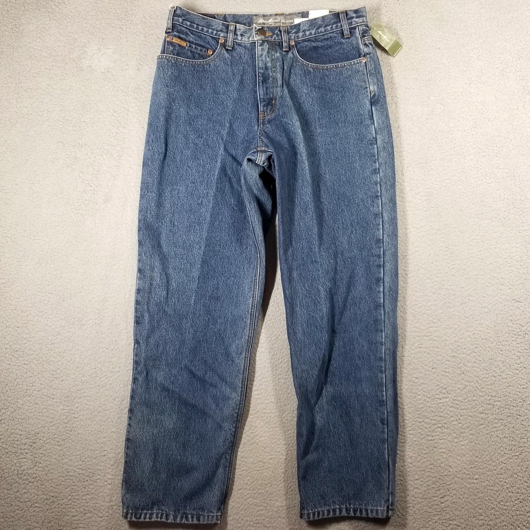Eddie Bauer EDDIE BAUER Jeans Relaxed Fit Flannel Lined Denim 36x32 Blue Stonewashed Grunge Mens Size US 36 / EU 52 - 2 Thumbnail