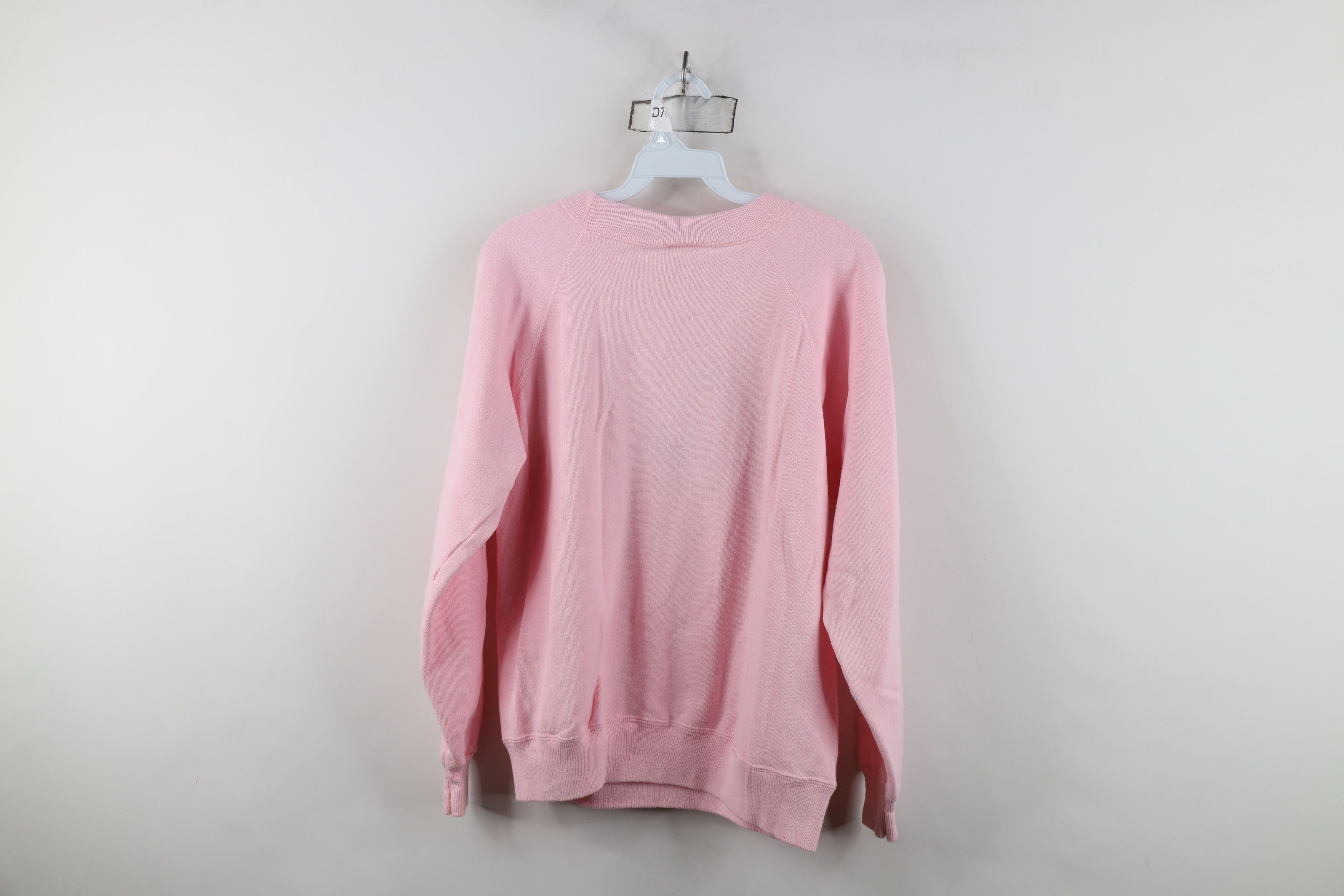 Vintage Vintage 90s Streetwear Sheep Heart Sweatshirt Pink USA Size L / US 10 / IT 46 - 13 Thumbnail