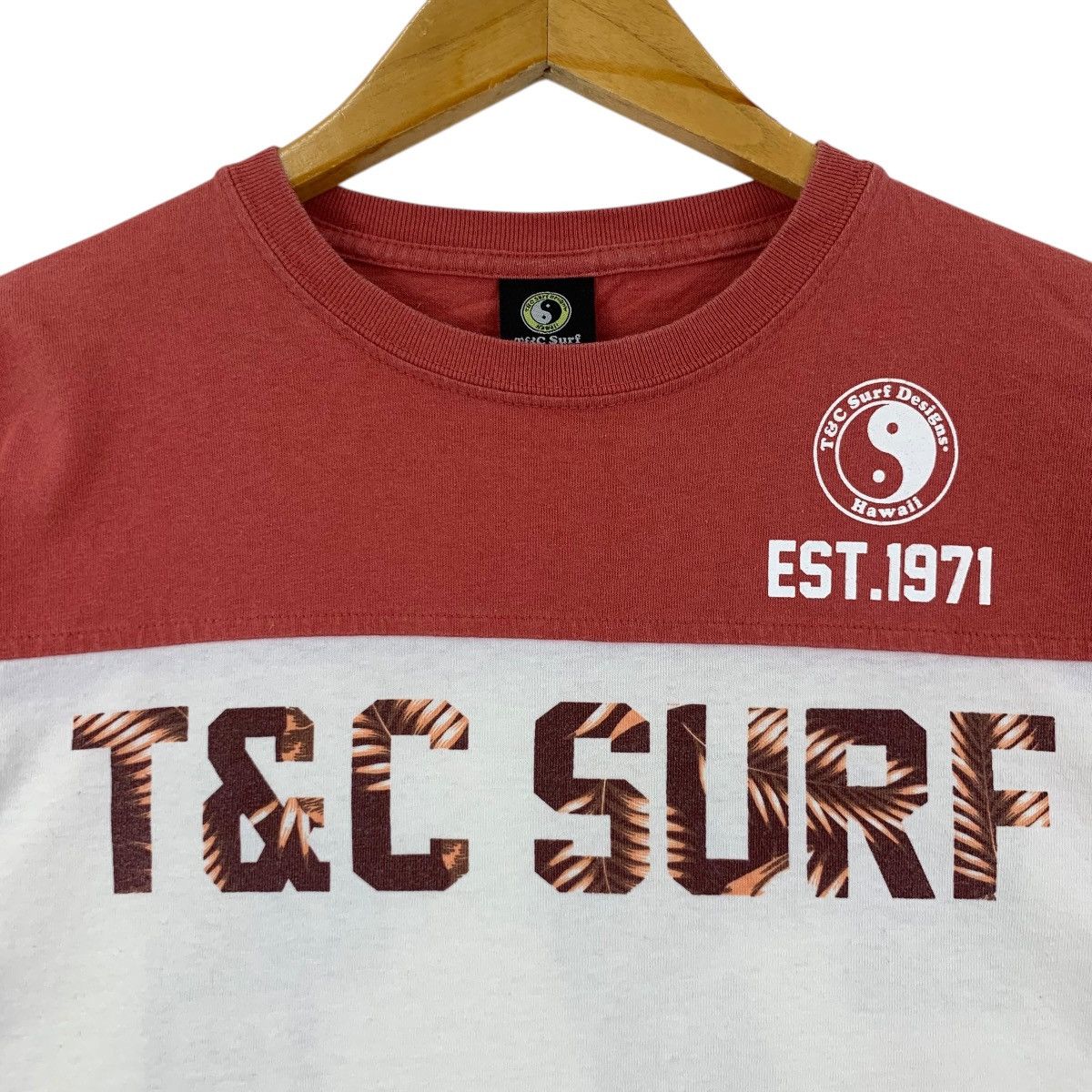 Vintage T&C SURF HAWAAI Town Country 71 Raglan Tee Shirt Size M / US 6-8 / IT 42-44 - 3 Thumbnail