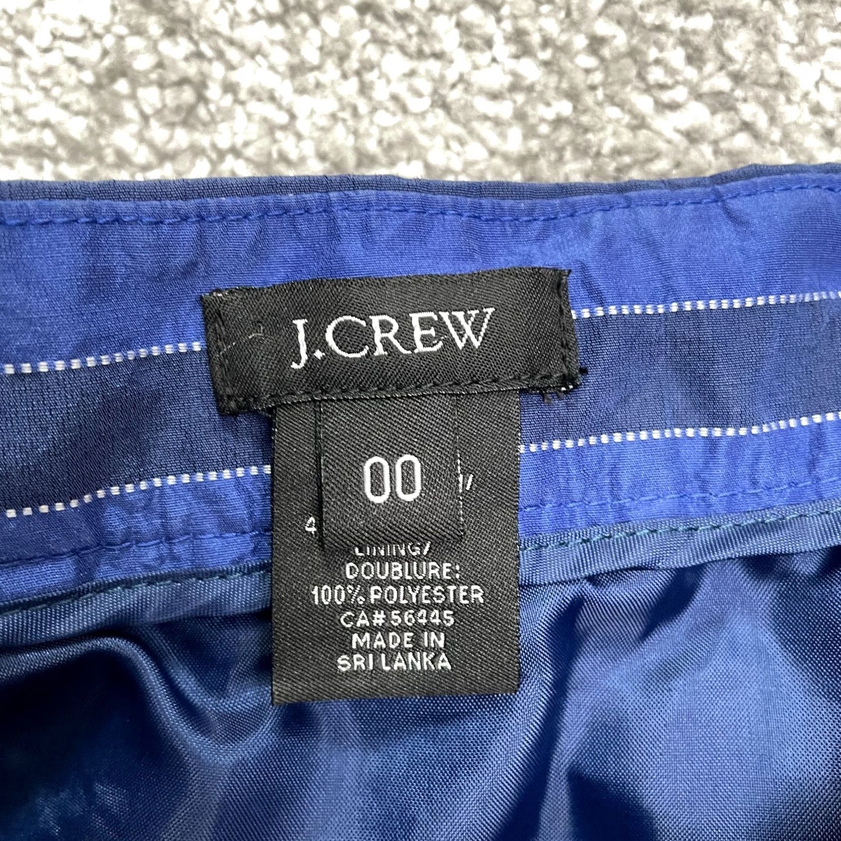 J.Crew J.CREW Blue Striped A-Line Skirt Womens 00 Knee Length Lined Pockets Silk Blend Size 24" / US 00 / IT 34 - 4 Thumbnail