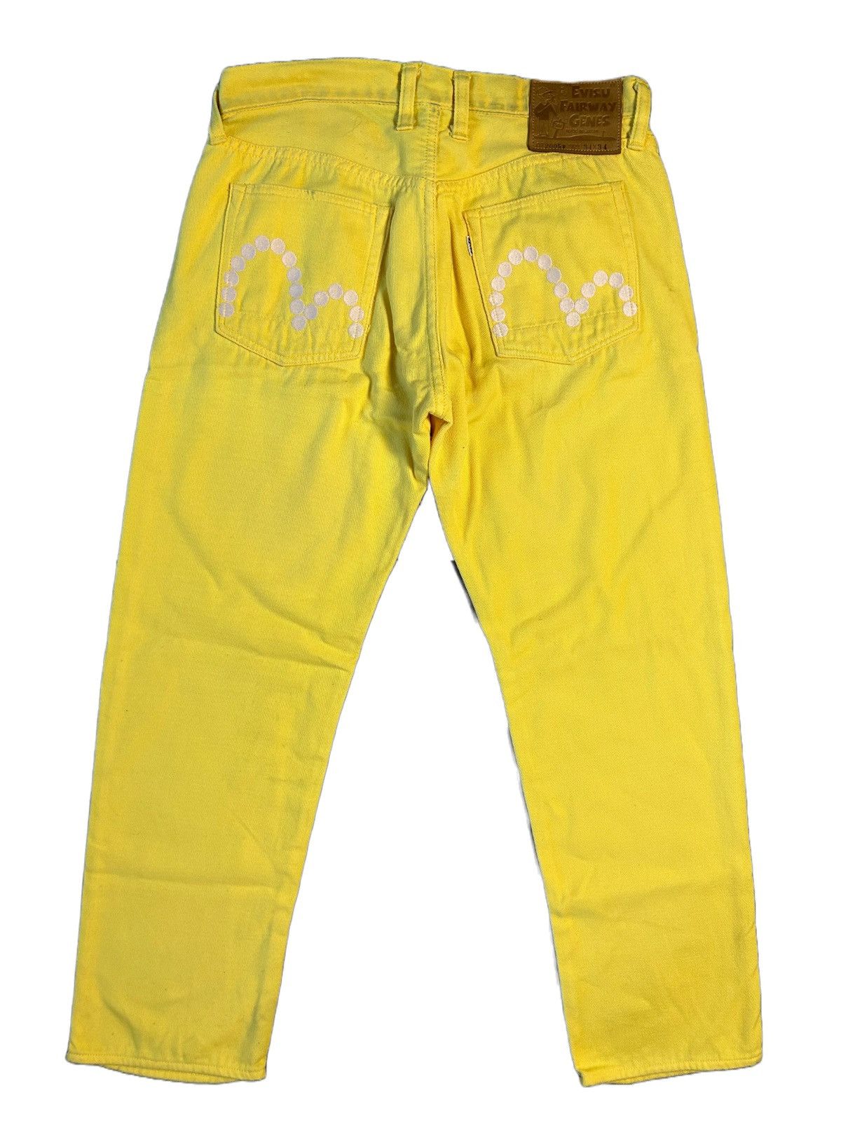 Evisu Evisu Fairway Genes vintage yellow chino pants dots logo Size US 34 / EU 50 - 1 Thumbnail