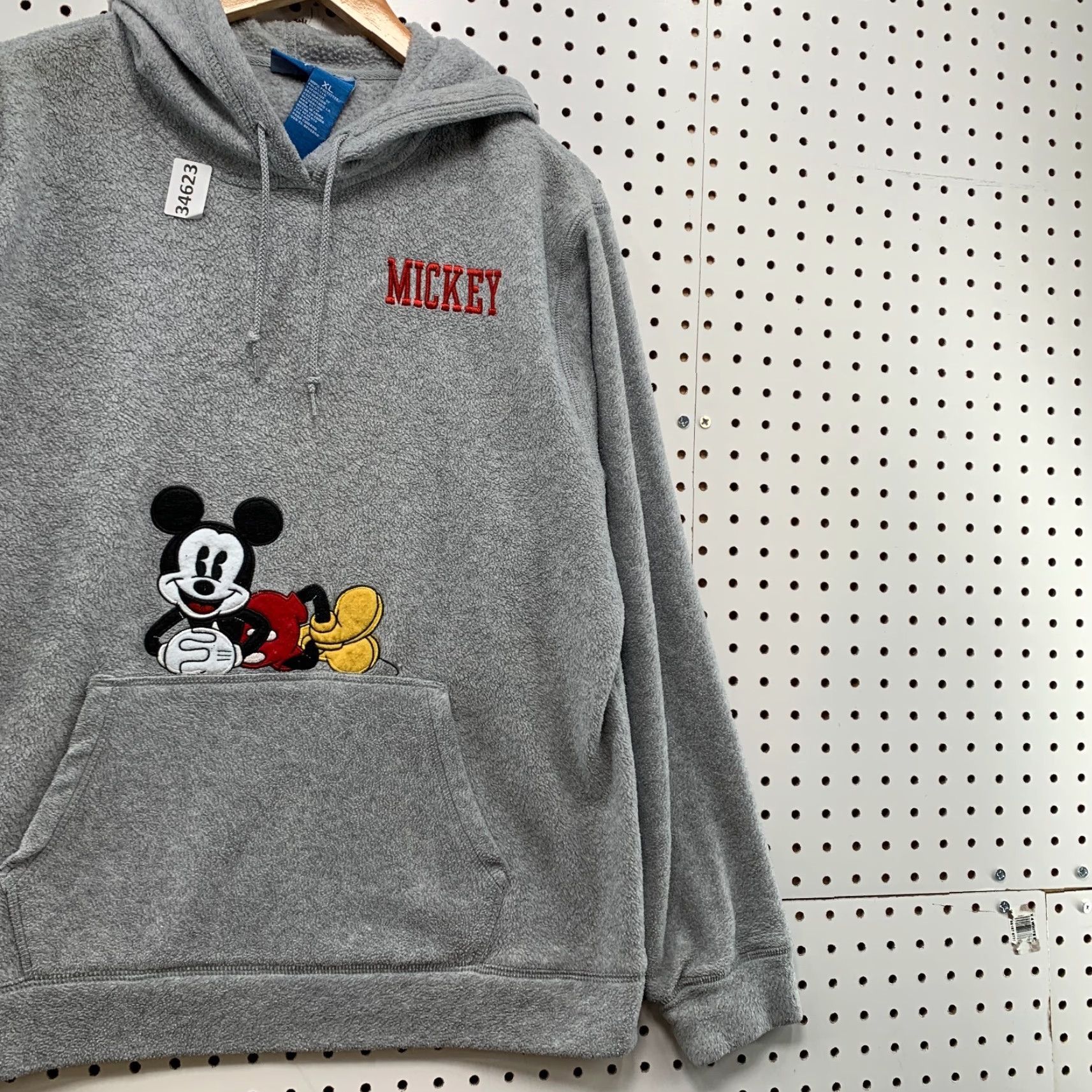 Disney Vintage Disney Mickey Mouse Hoodie Mens XL Gray Fleece Pullover 24x26.5 Size US XL / EU 56 / 4 - 4 Thumbnail