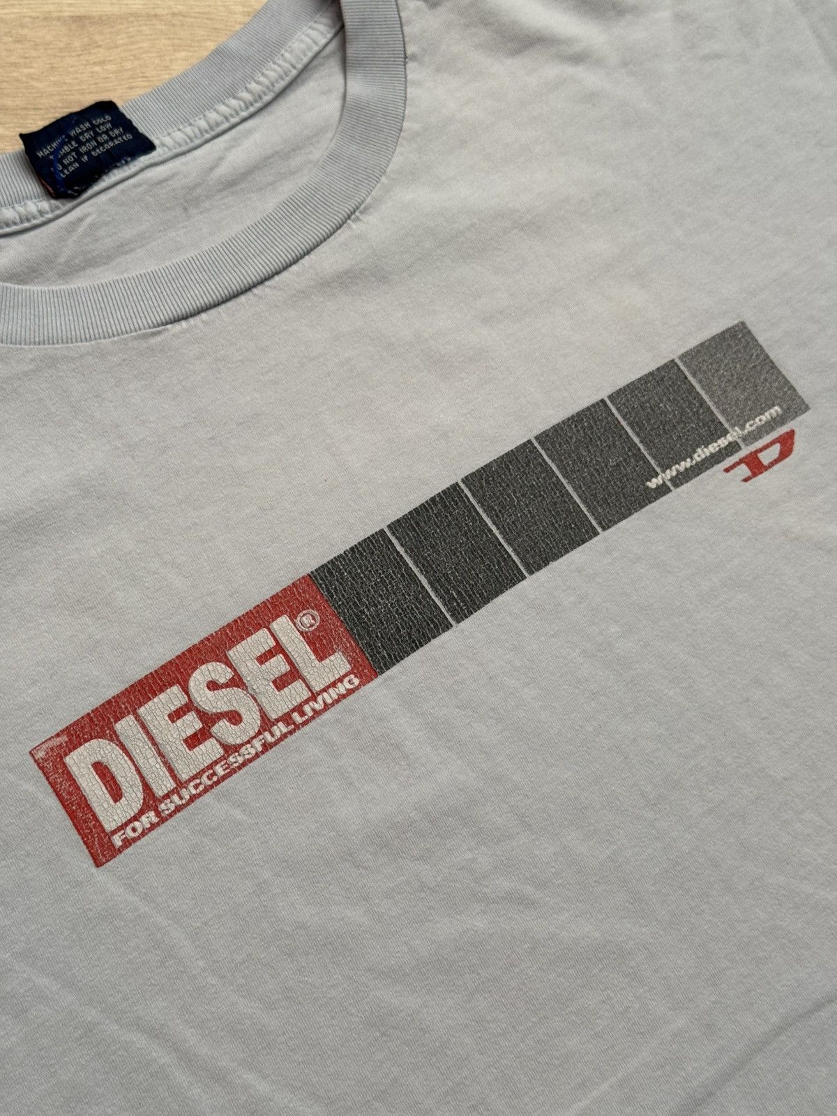 Diesel Vintage 90’s Diesel Distressed y2k Japanese Baggy T-Shirt Size US XL / EU 56 / 4 - 3 Thumbnail
