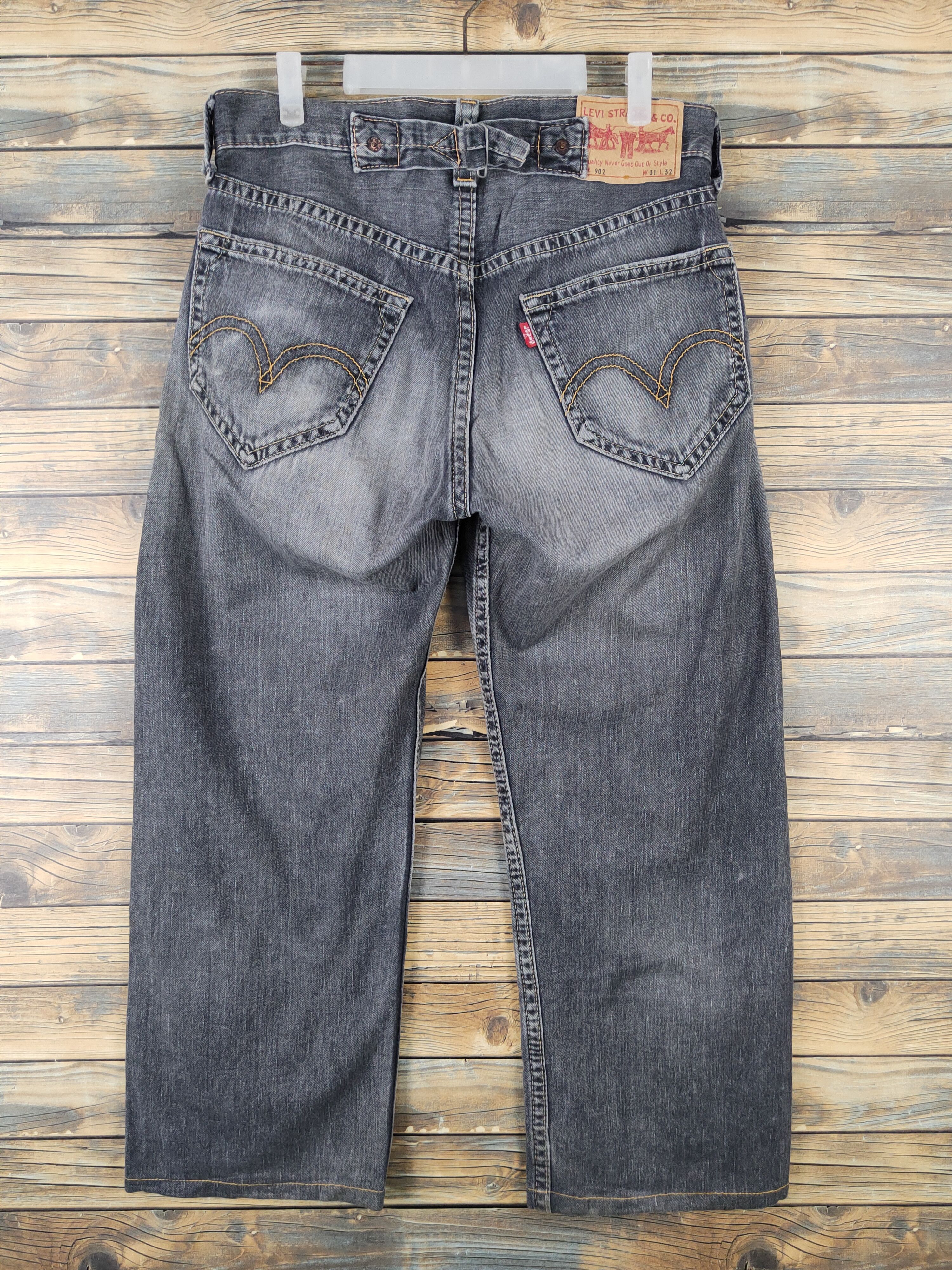 Levi's 902 Levi's Black Distressed Ripped denim Jeans #W1487 Size US 32 / EU 48 - 7 Thumbnail