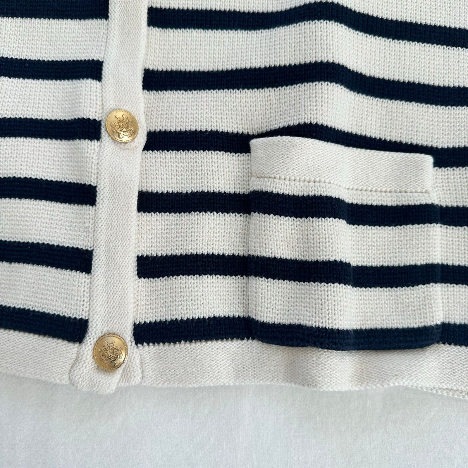 J.Crew J.Crew Relaxed Emilie Lady Jacket In Stripe 100% Cotton XXL Size XXL / US 16-18 / IT 52-54 - 10 Thumbnail