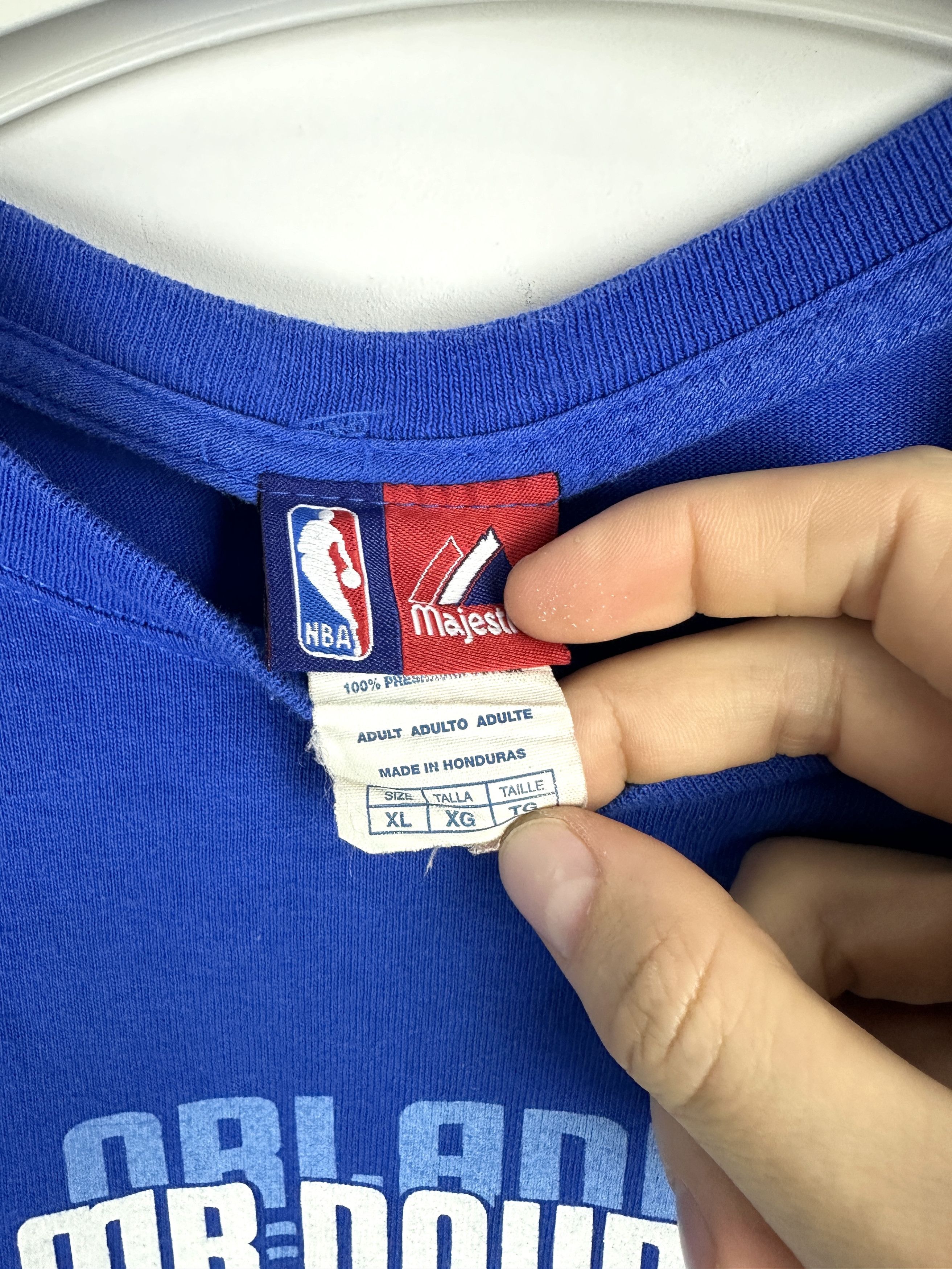 Majestic Vintage Majestic Orlando Magic Dwight Howard Mr. Double tee Size US L / EU 52-54 / 3 - 8 Thumbnail