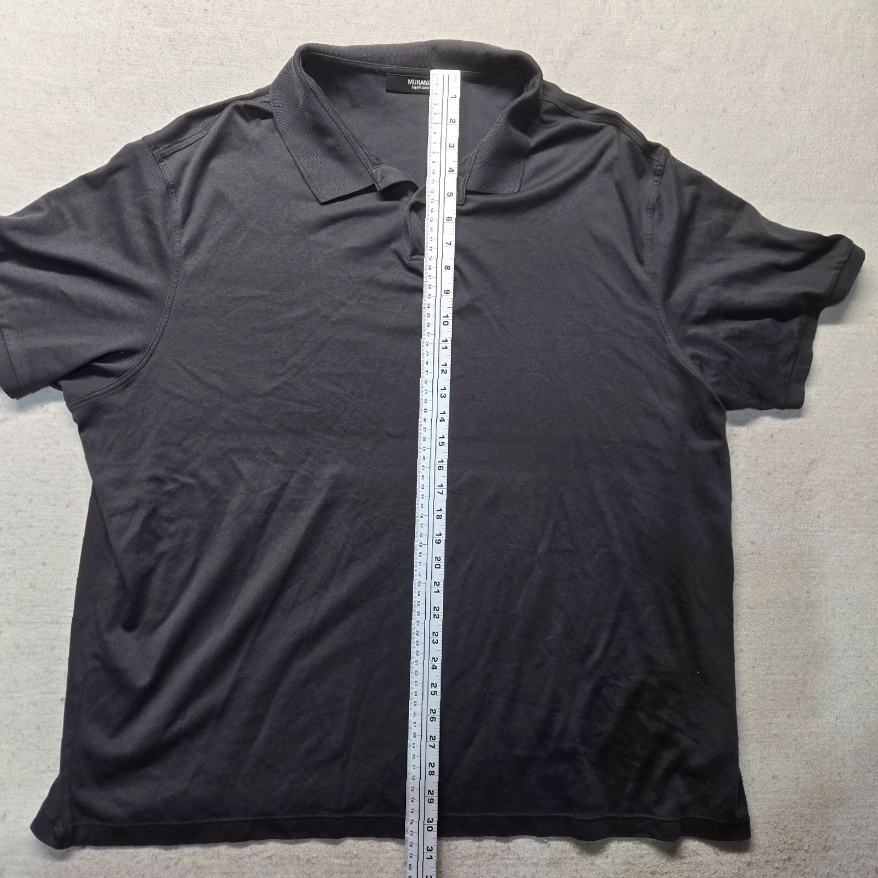 Murano Murano Polo Shirt Gray Cotton Self Soft Performance Golf Adult Men's 4XT Tall Shirt Polo Gray Cotton Murano Golf 4XT Mens Summer 90s? Size US XXL / EU 58 / 5 - 6 Thumbnail