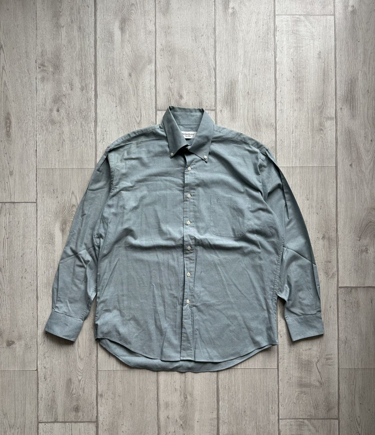 Yves Saint Laurent Vintage Yves Saint Laurent YSL Shirt Button Up Size US XL / EU 56 / 4 - 1 Thumbnail