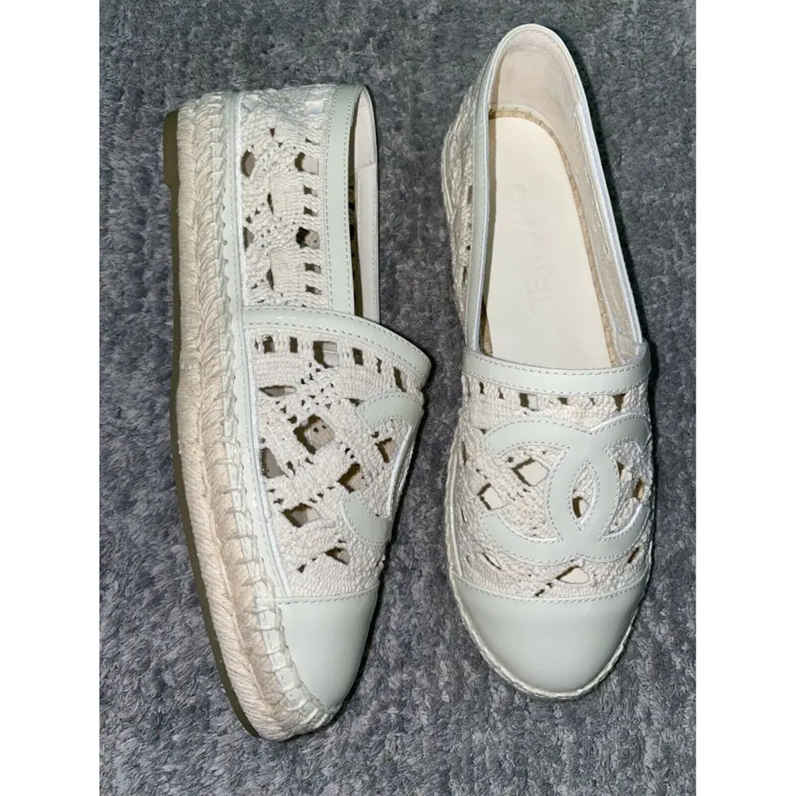 Chanel 20S Patent Leather CC Logo Espadrille Slip On Ballet Flat 36 Size US 6 / IT 36 - 4 Thumbnail