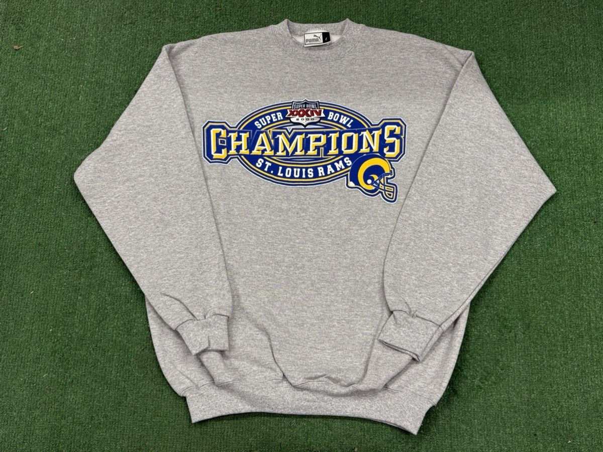 Puma Vintage St Louis Rams Super Bowl XXXIV Champions Crewneck Size US L / EU 52-54 / 3 - 1 Thumbnail