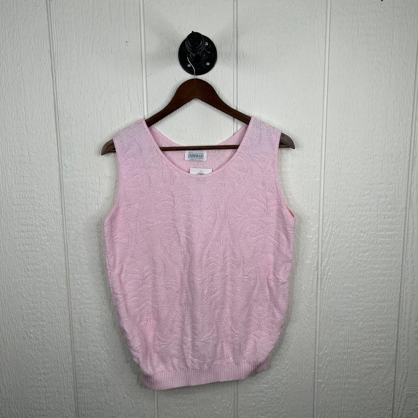 Other Vintage 80's Pink Knit Short Sleeve Sweater Large Size L / US 10 / IT 46 - 1 Thumbnail