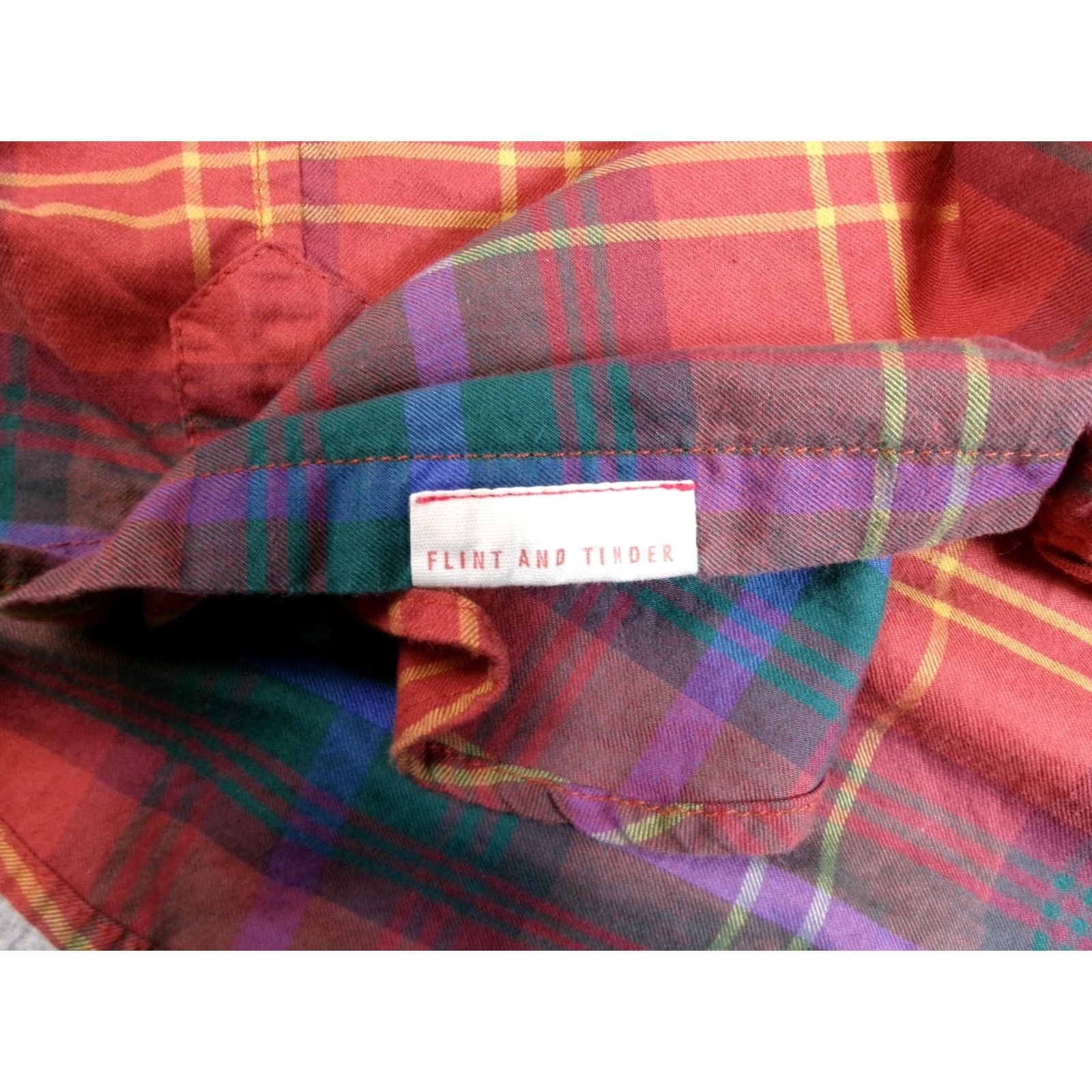 Flint And Tinder Flint and Tinder Shirt Men L Plaid Button-Down Made USA 100% Cotton Heritage Red Classic Casual Fall Vintage No Size US L / EU 52-54 / 3 - 6 Thumbnail