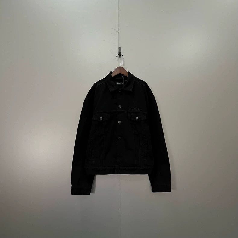 Balenciaga Balenciaga Black Denim Jacket With Logo - dmc Size US L / EU 52-54 / 3 - 1 Thumbnail