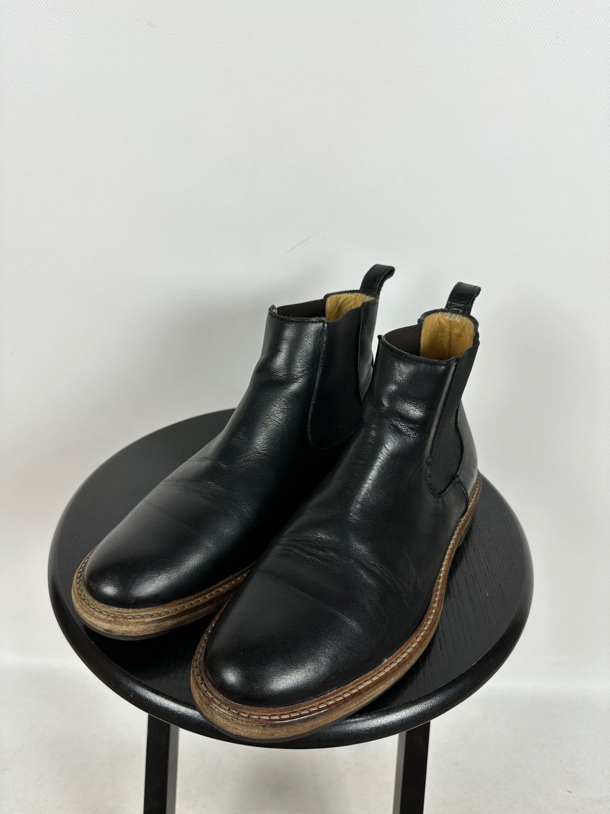 A.P.C. A.P.C Black Leather Chelsea Boots Size US 7 / EU 40 - 5 Thumbnail