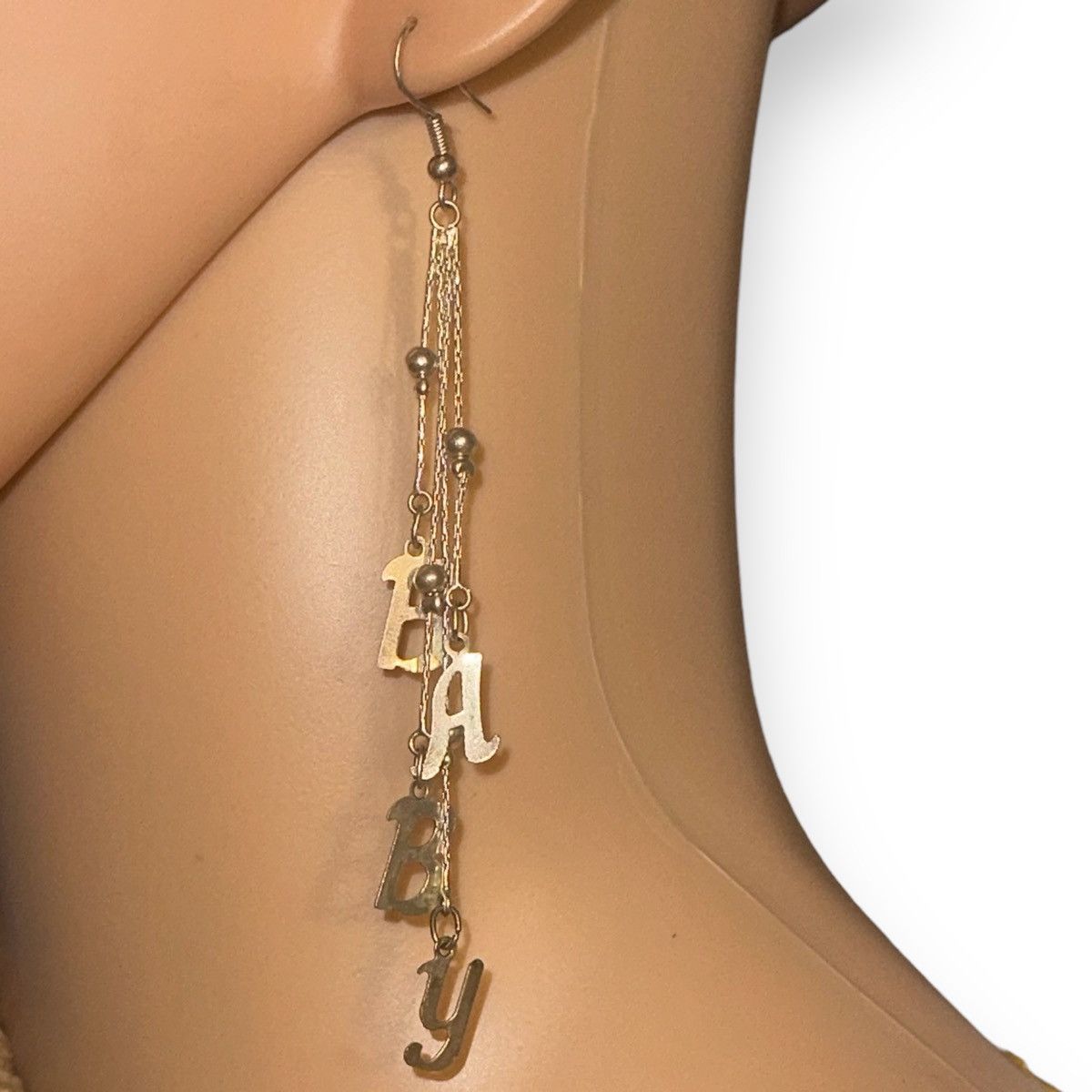 Other Silver tone Baby chain dangle hook earrings Size ONE SIZE - 2 Thumbnail