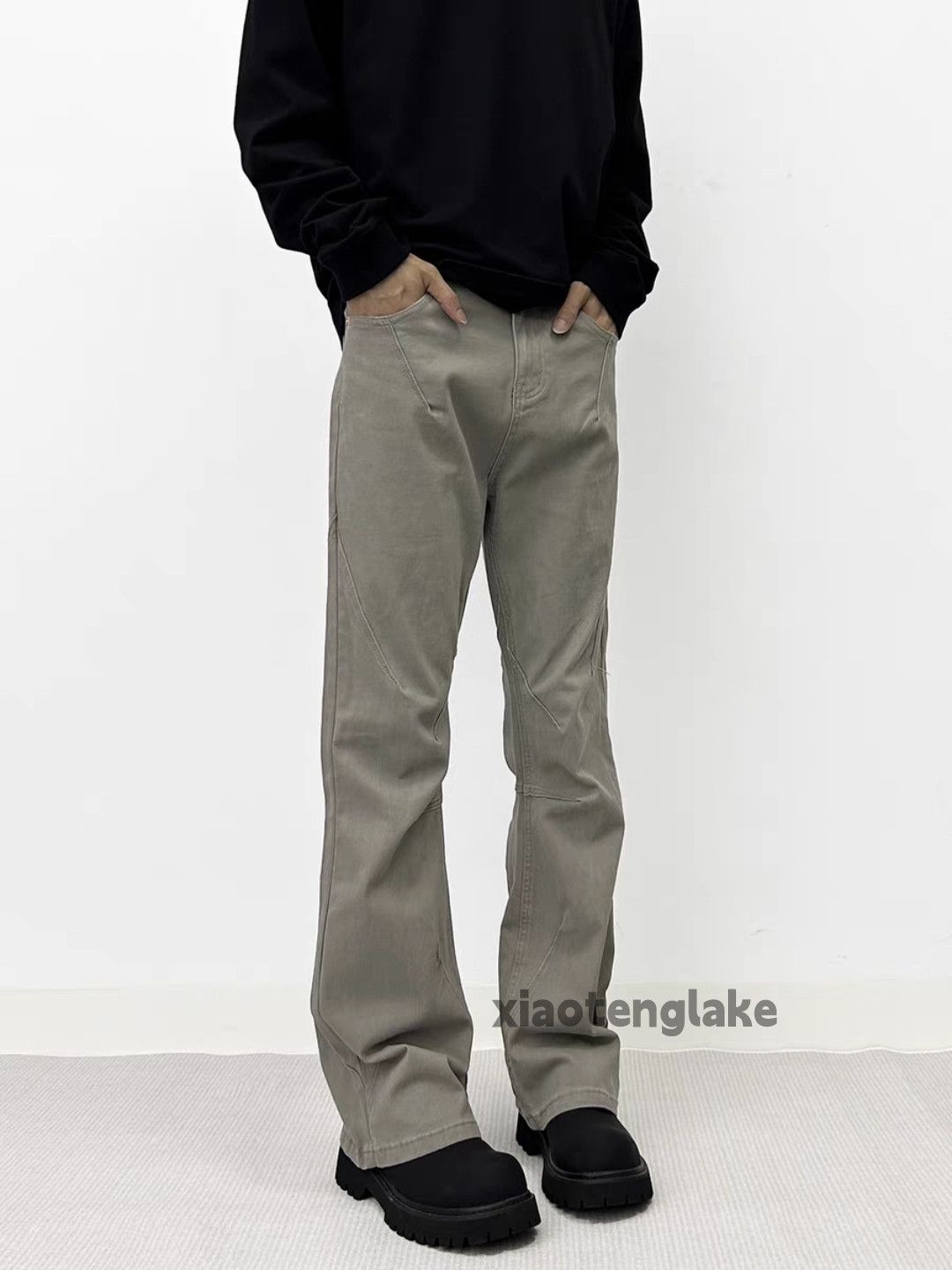 Designer × Japanese Brand × Vintage Unisex utility punk grunge bootcut flared cleanfit pants Size US 28 / EU 44 - 3 Thumbnail