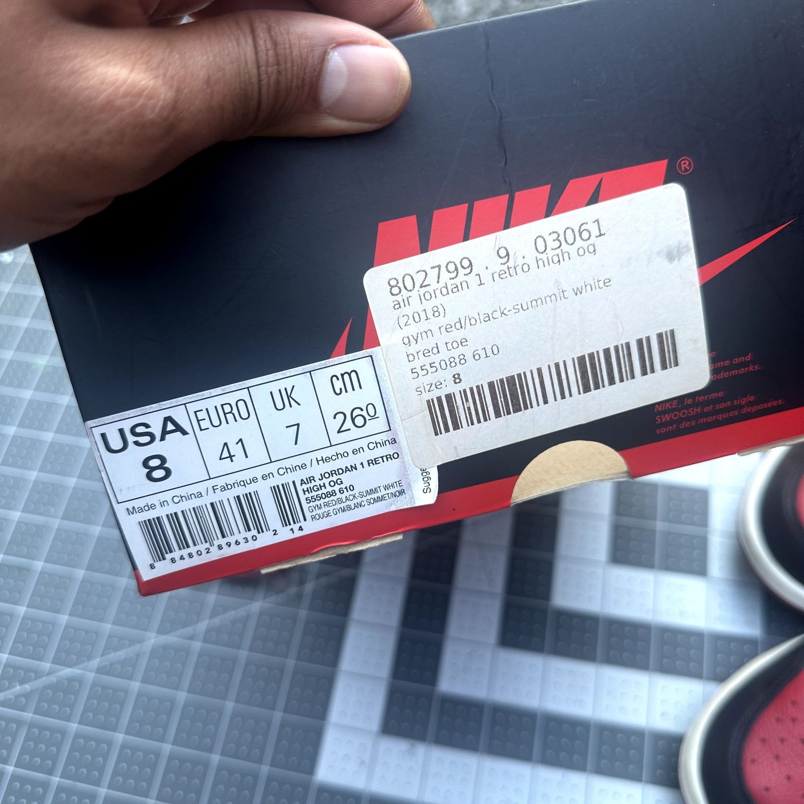 Jordan Brand Jordan 1 'Bred Toe' Size US 8 / EU 41 - 9 Thumbnail