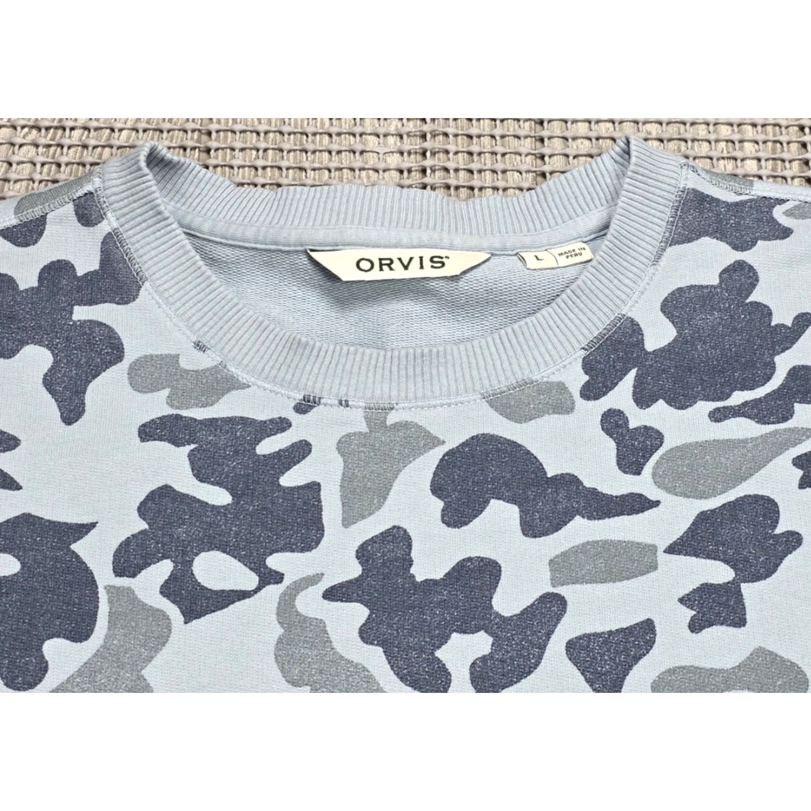 Orvis Orvis Blue Camouflage Riverside Printed Women Sz L Crew Neck Sweater’s Blue Size L / US 10 / IT 46 - 3 Thumbnail