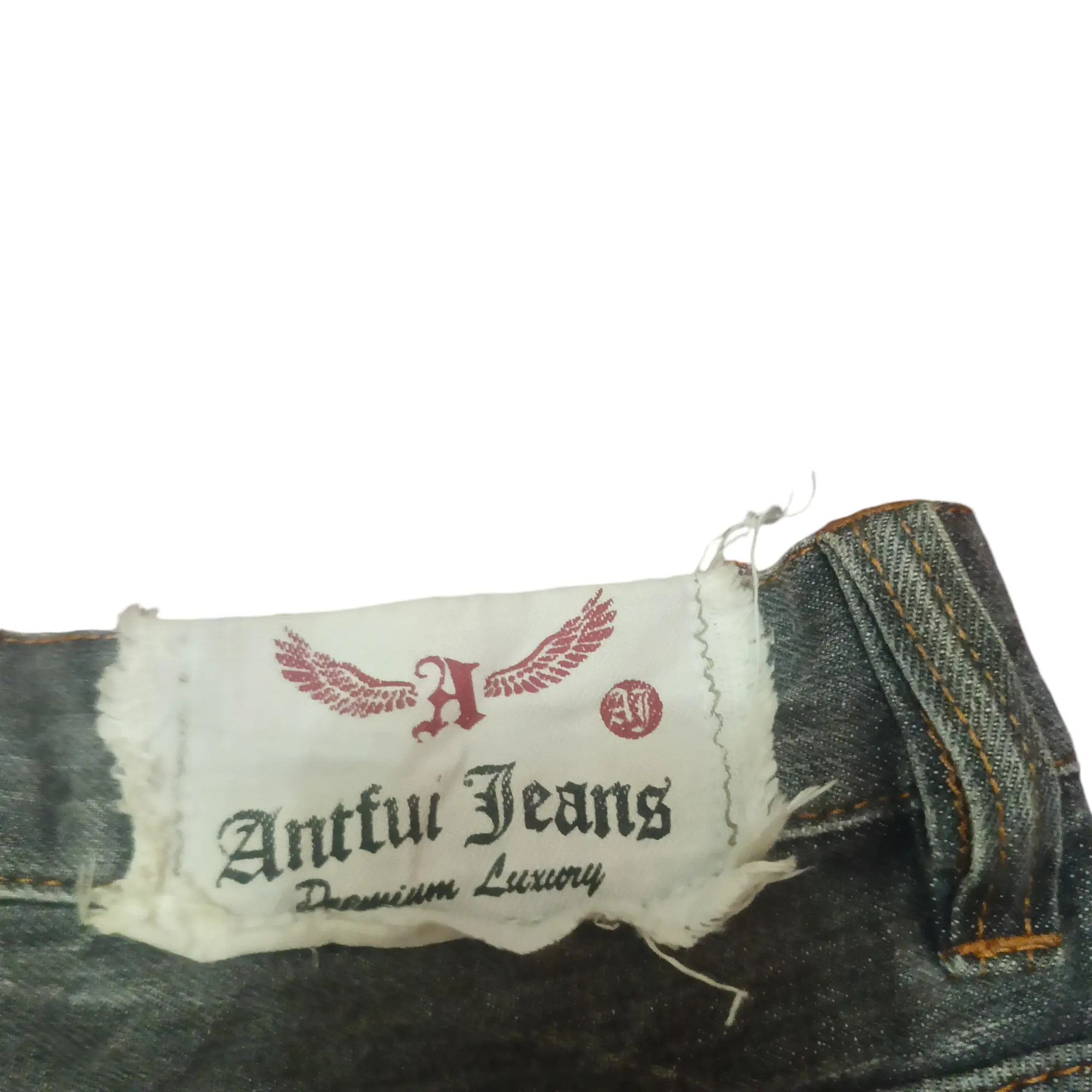 Who Decides War 💥Insane 90s Japanese Antful Jeans Distressed Flared bootcut Size US 30 / EU 46 - 14 Thumbnail
