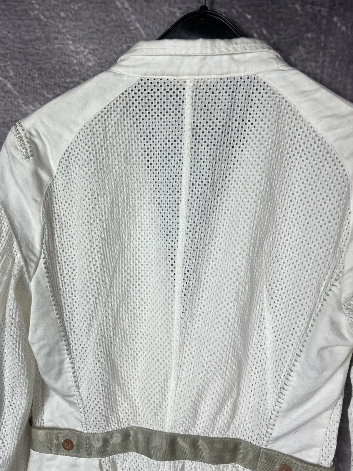 Marithe + Francois Girbaud M+FG Archive Mesh Web Paneled Utility Blazer Jacket Size M / US 6-8 / IT 42-44 - 11 Thumbnail
