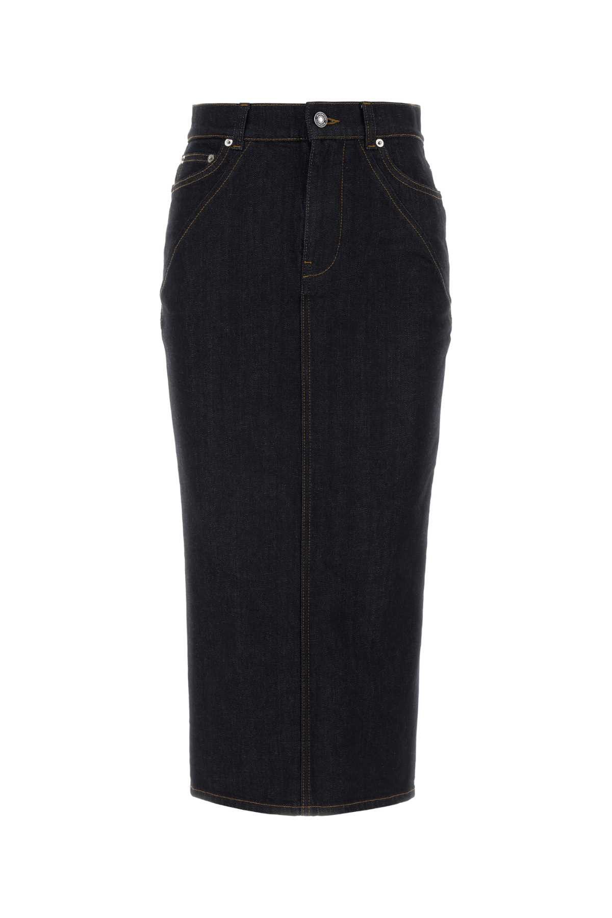 Givenchy Midnight Blue Stretch Denim Skirt Size 27" / US 4 / IT 40 - 1 Thumbnail