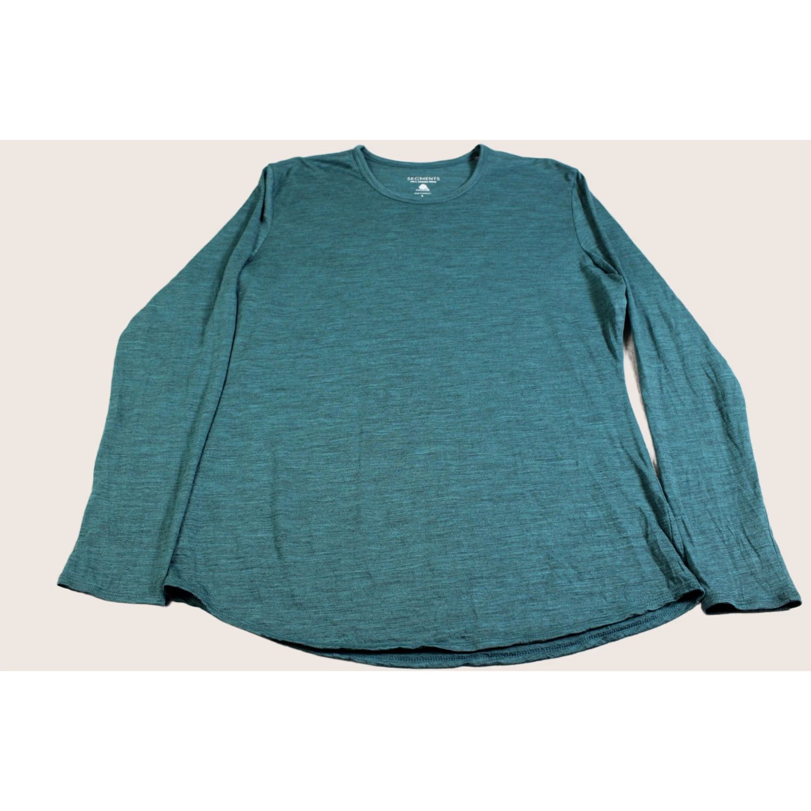 Layer 8 Segments Merino Wool Shirt Womens Large Green Long Sleeve Base Layer Outdoor Size L / US 10 / IT 46 - 1 Thumbnail