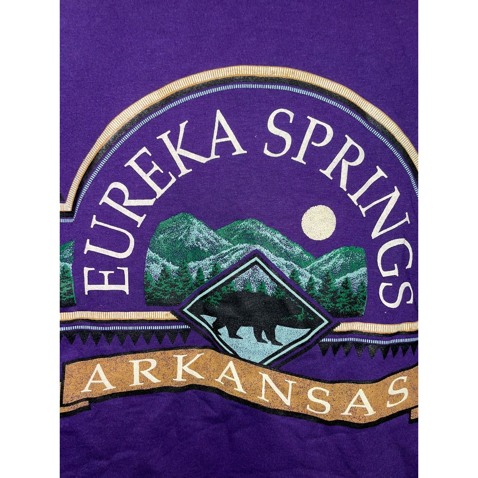 Jerzees Vintage Eureka Springs Shirt Arkansas Purple 90s Tee VTG L Size US L / EU 52-54 / 3 - 3 Thumbnail