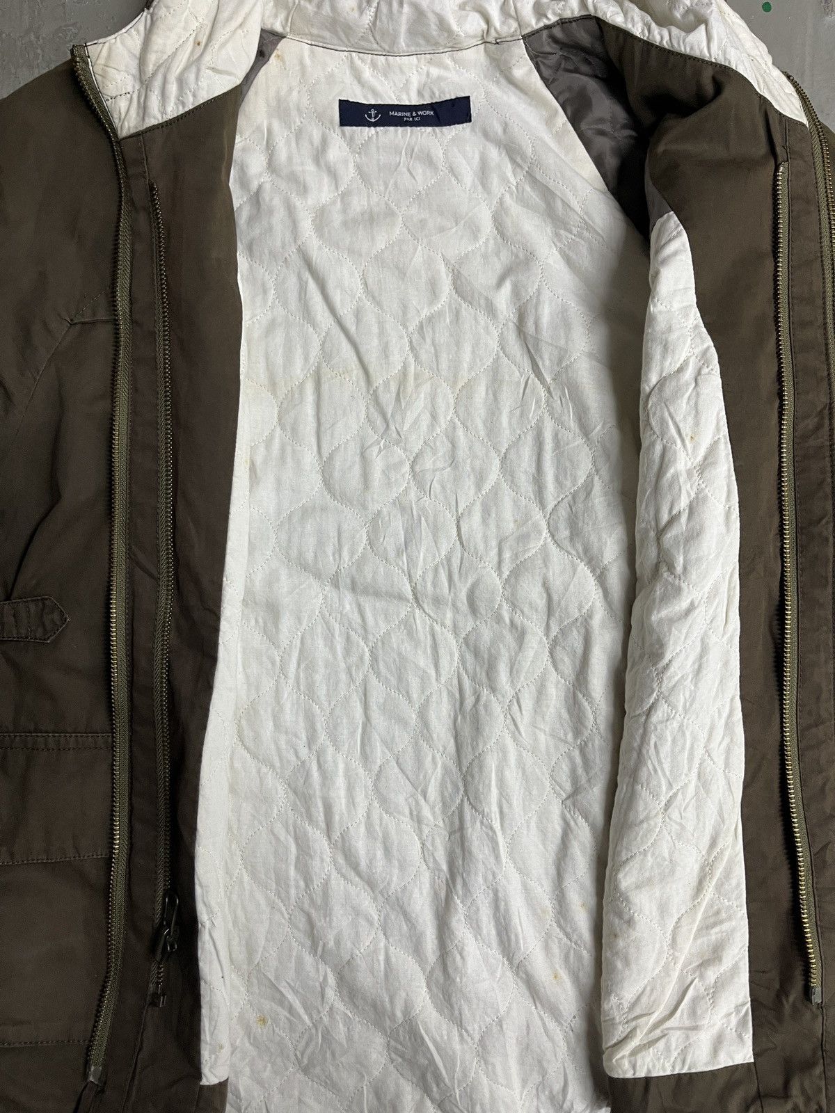 Vintage Marine Military Side Buckle Back Pocket Work Hoodie Jacket Size US M / EU 48-50 / 2 - 12 Thumbnail