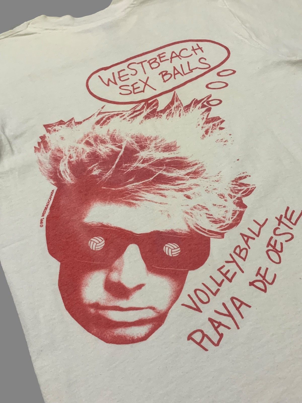 Hanes × Vintage Vintage West Beach Sex Balls Volley Ball Single Stitch Tees Size US M / EU 48-50 / 2 - 3 Thumbnail