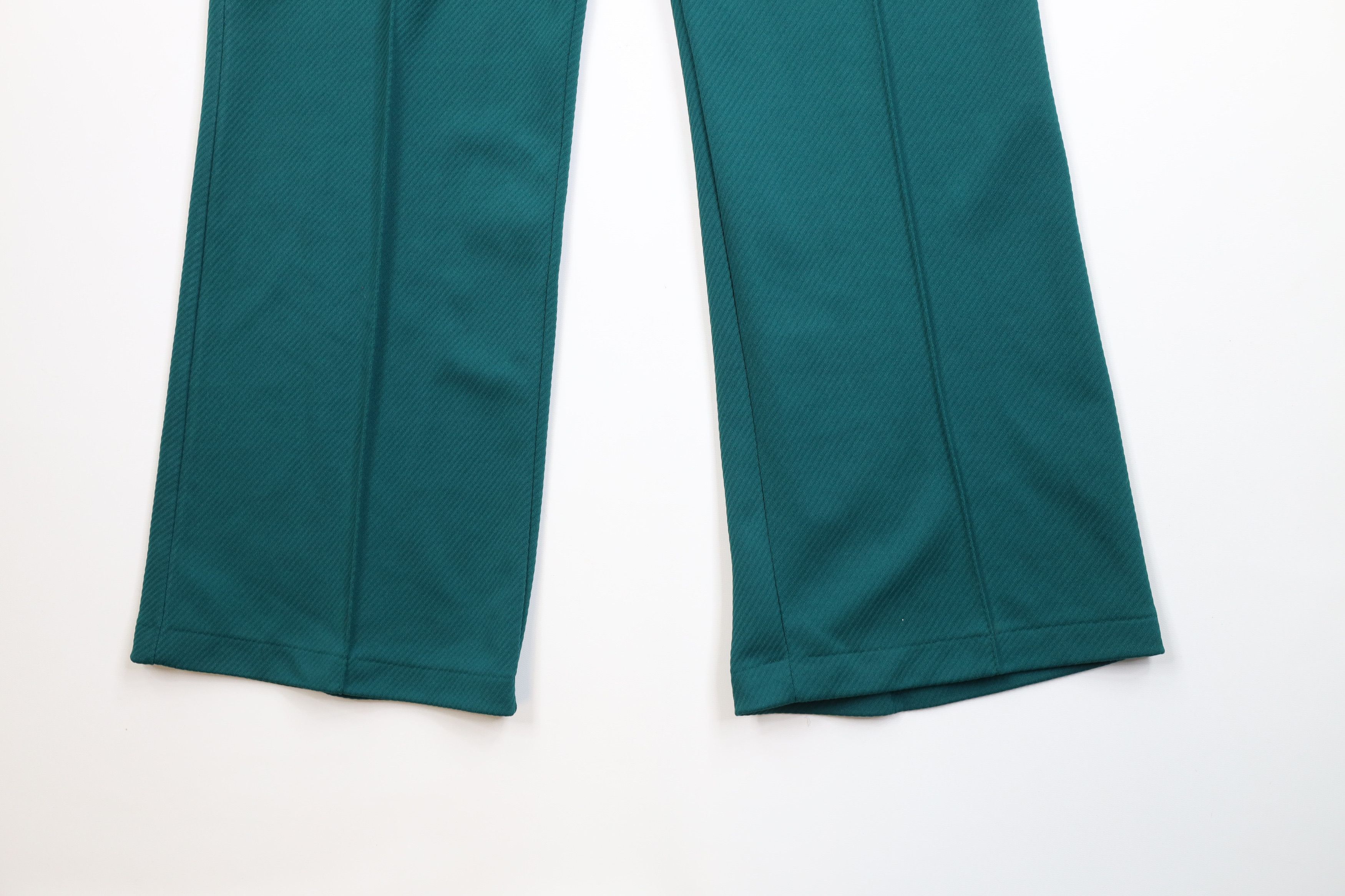 Vintage Vintage 70s Streetwear Bell Bottoms Pants Green Polyester Size 38" / US 16 / IT 52 - 4 Thumbnail