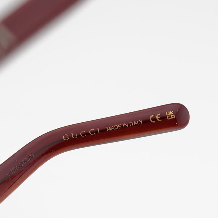 Gucci Gucci GG1724O 002 Eyeglasses Dark Havana 52mm Square Frame Size ONE SIZE - 7 Thumbnail