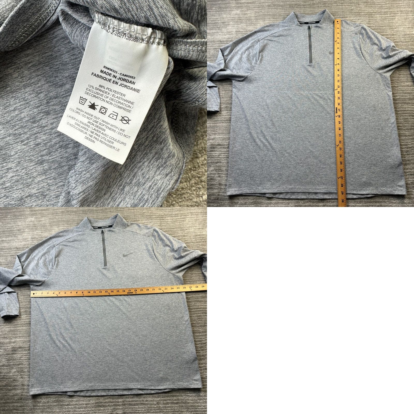 Nike Nike Sweater Mens Gray 2XL XXL Half Zip Dri Fit Element Running Marathon Size US XXL / EU 58 / 5 - 8 Thumbnail