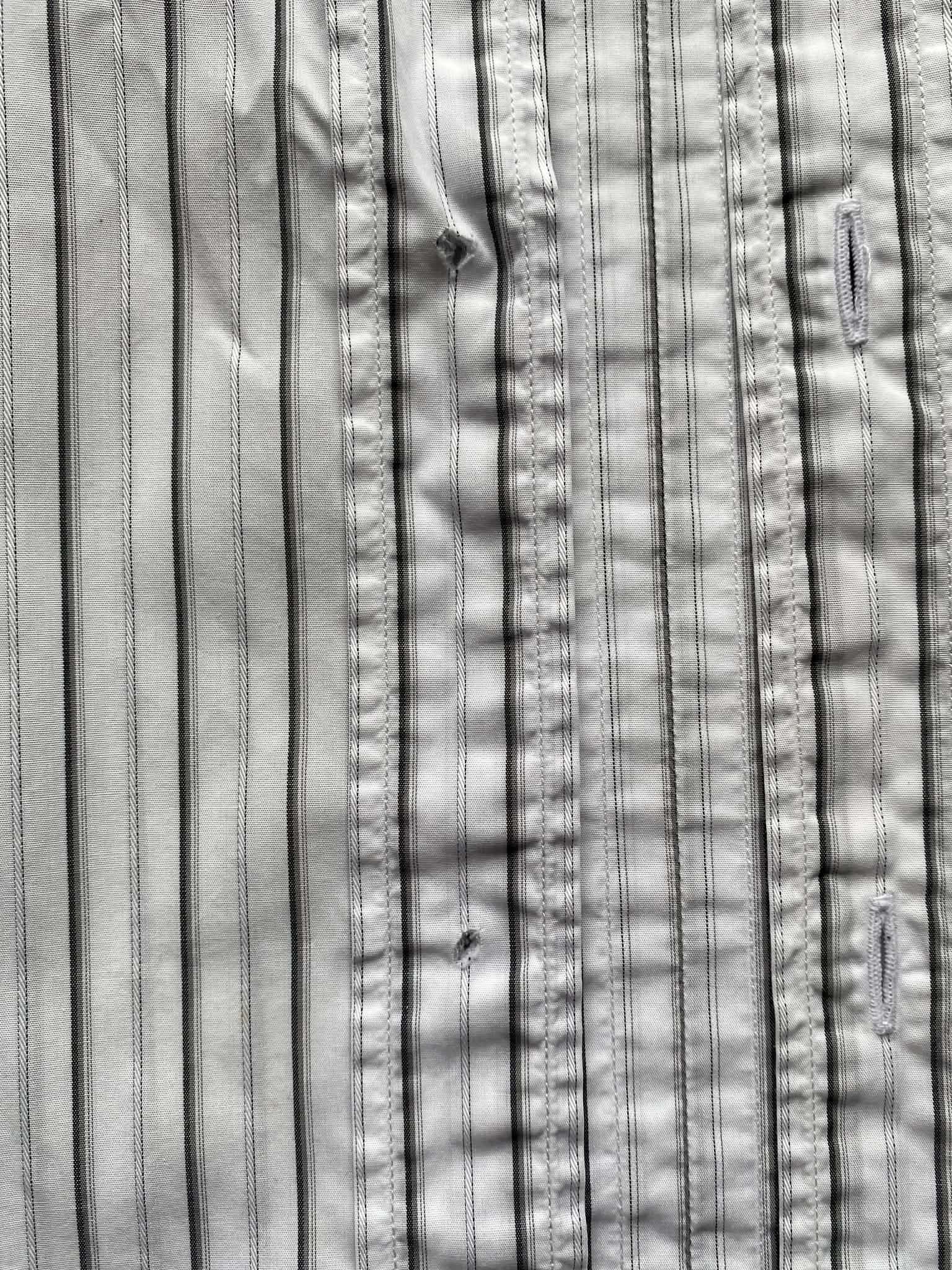 Gucci Gucci Striped Button Up Long Sleeve GC Logo No Buttons Size US M / EU 48-50 / 2 - 9 Thumbnail