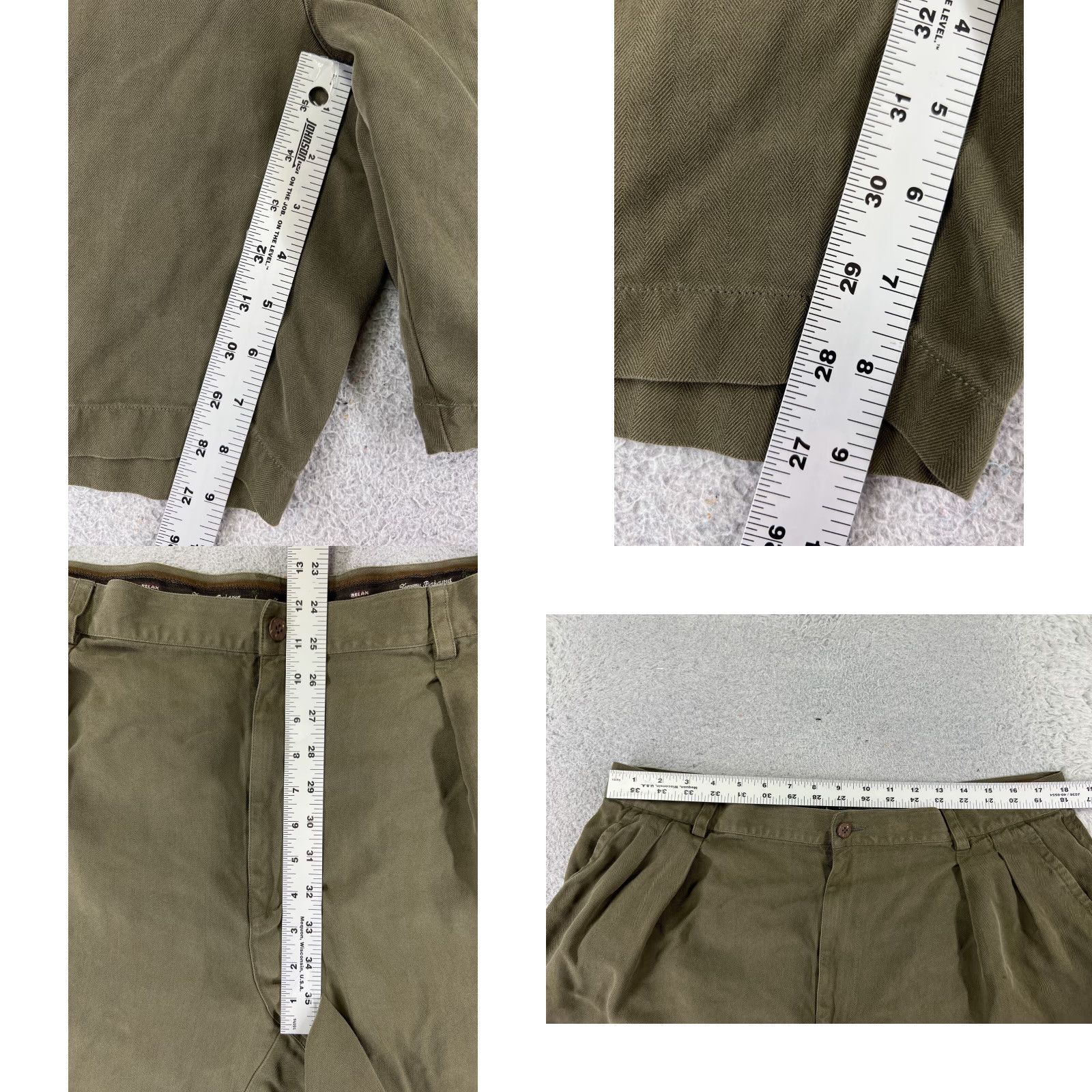 Tommy Bahama Tommy Bahama Shorts Mens Bermuda 38 Green Silk Herringbone Pleated Beach Vacation Size US 38 / EU 54 - 8 Thumbnail