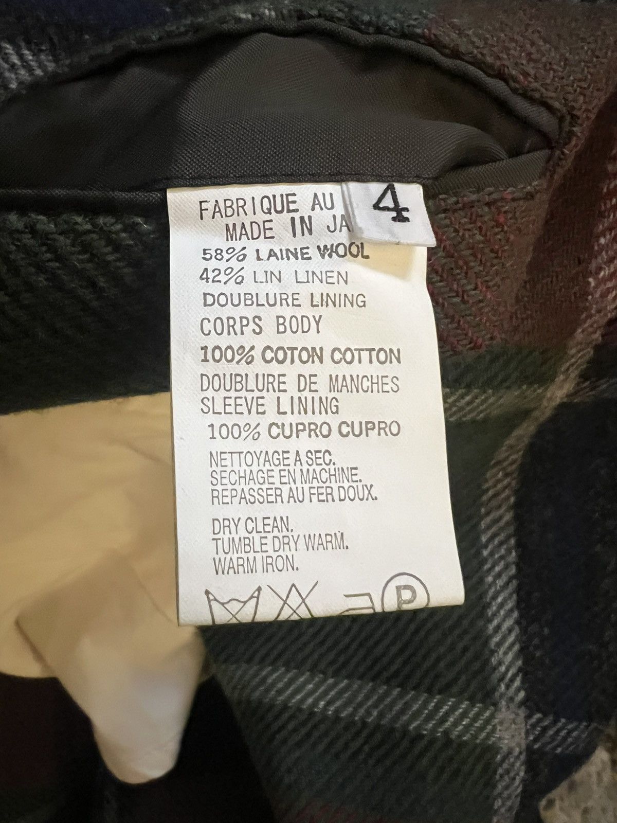 Other Yohji Yamamoto Plaid Coat (NEW, NEVER WORN) Size US M / EU 48-50 / 2 - 15 Thumbnail