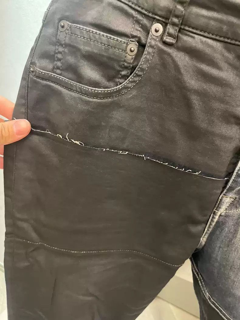 Rick Owens Rick Owens Rick Owens Denim stitching coated cropped feet Size US 33 - 2 Thumbnail