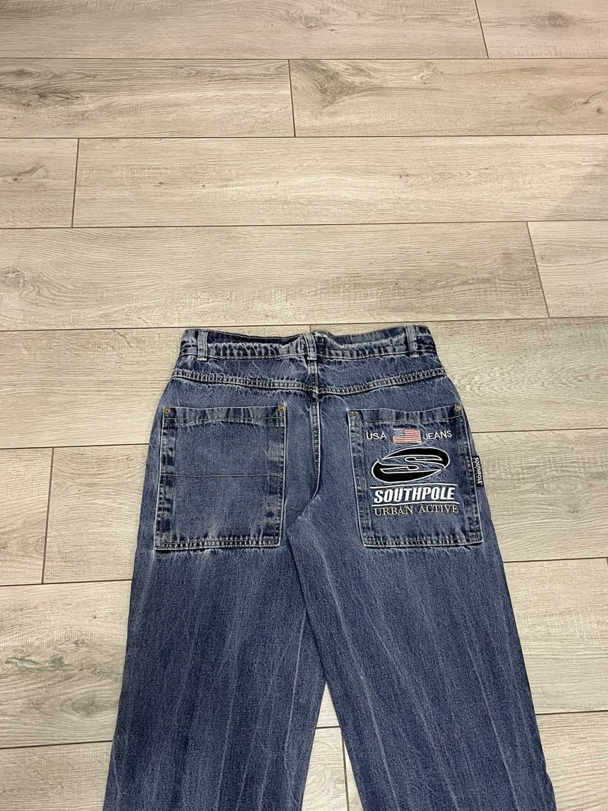 Southpole Crazy Vintage Y2K Blue Southpole Jeans Embroidered Baggy USA Size US 31 - 2 Thumbnail