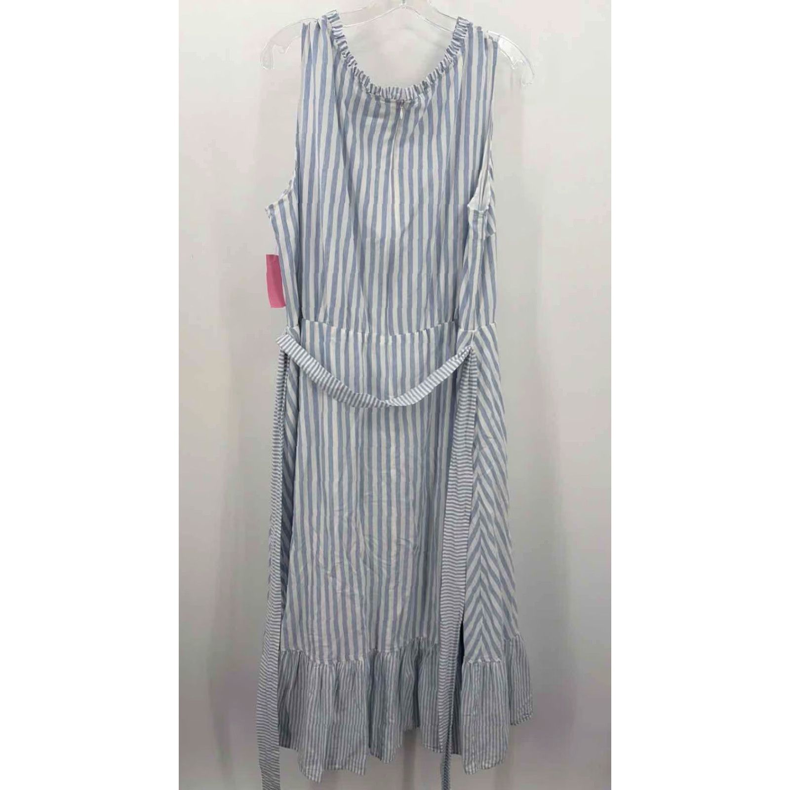 Lane Bryant Blue Size 22 Stripe Shift Maxi Sleeveless Dress