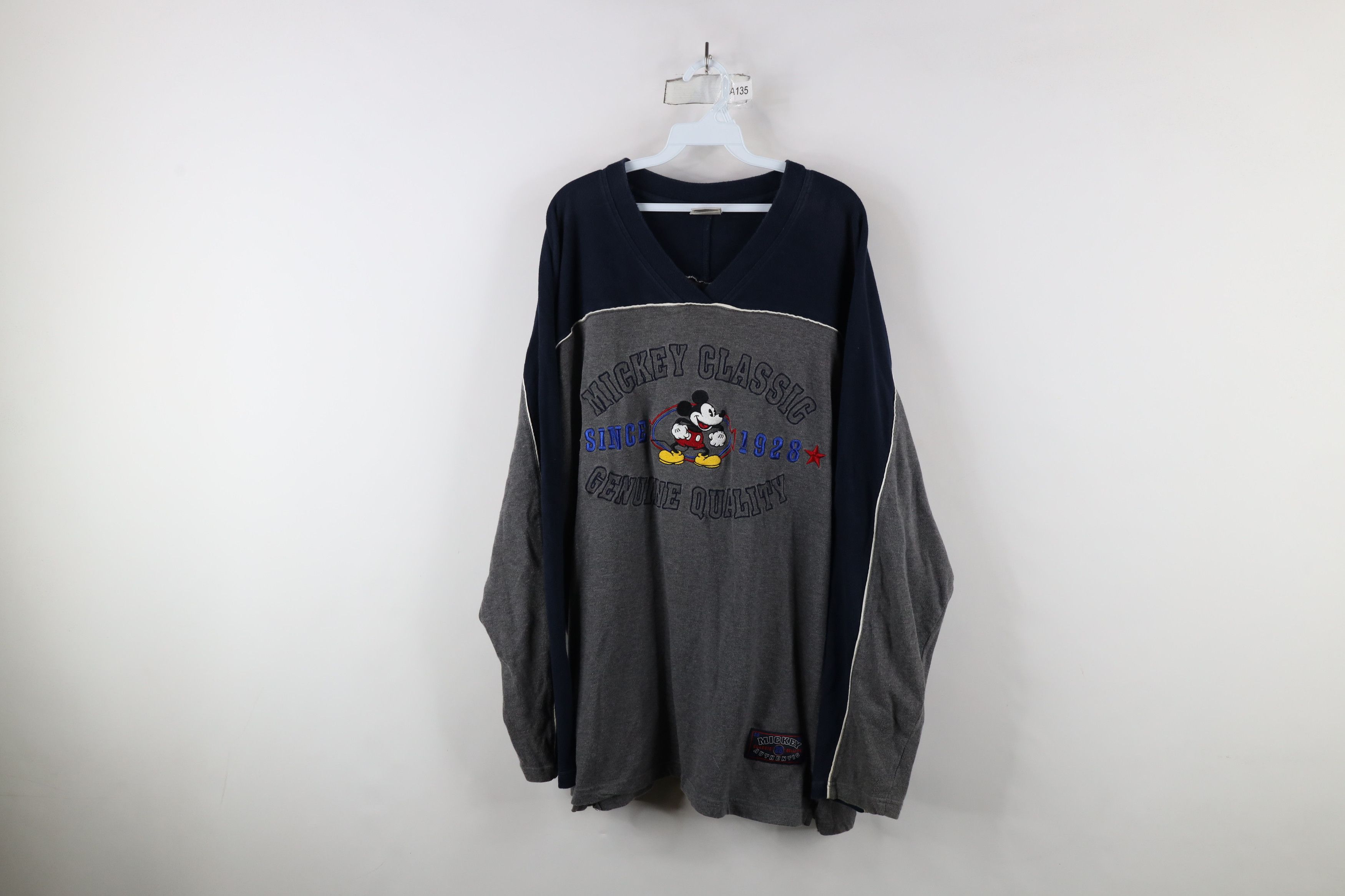 Disney × Vintage Vintage 90s Disney Mickey House Heavy Long Sleeve T-Shirt Size US XXL / EU 58 / 5 - 1 Thumbnail
