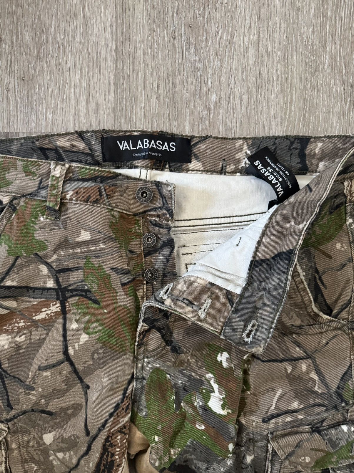 Valabasas Valabasas Men’s Stacked Camo Flare Denim Size US 34 / EU 50 - 2 Thumbnail