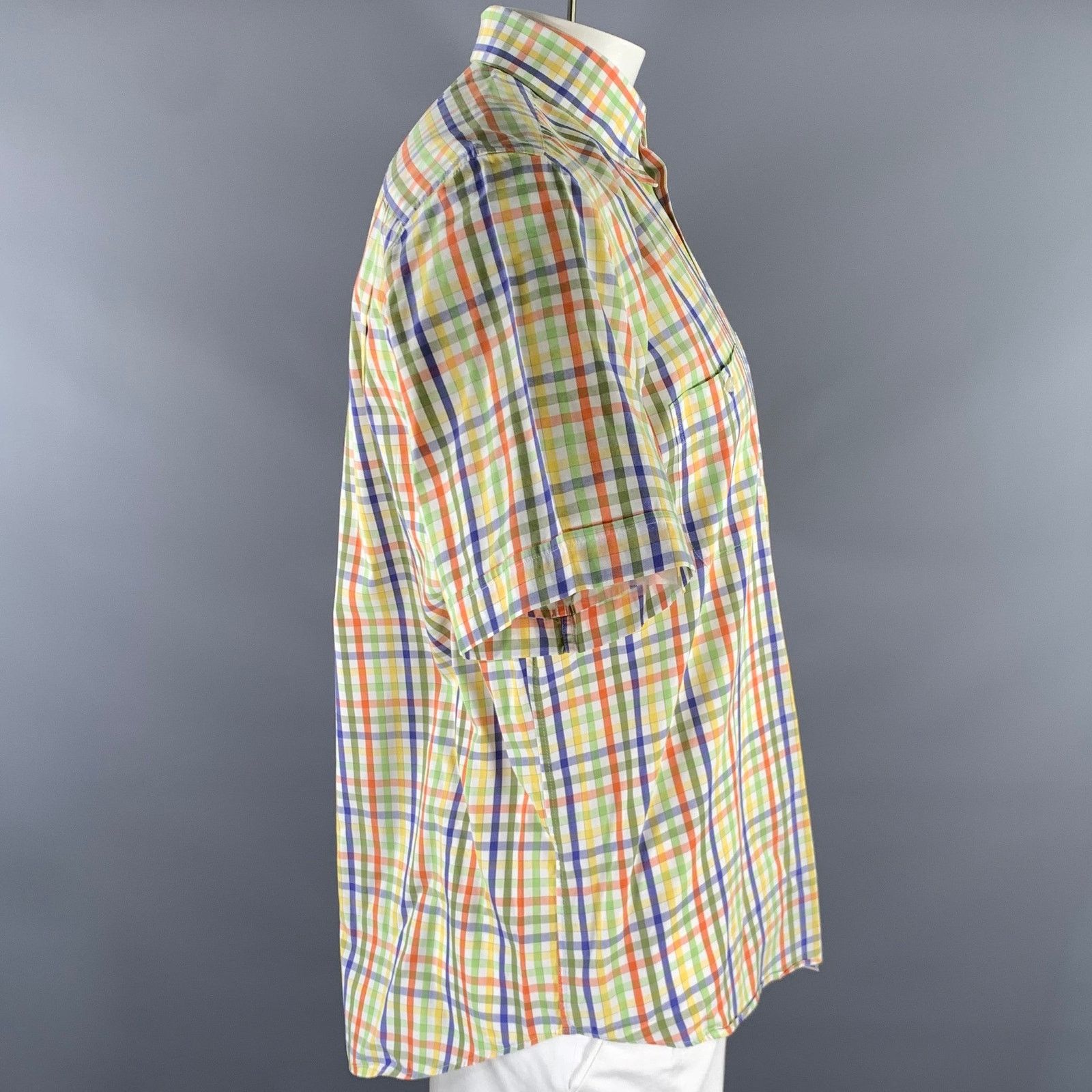 Other SINICO VERONA White Multi-Color Gingham Button Down SS Shirt Size US XL / EU 56 / 4 - 3 Thumbnail