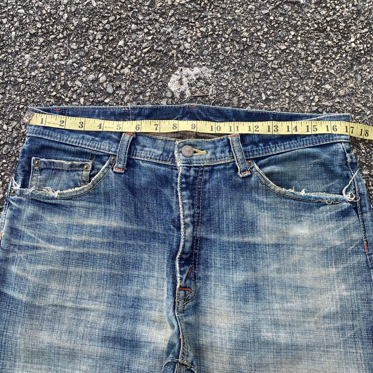 If Six Was Nine Vintage G Heart Limited Edition Distressed Denim Size US 34 / EU 50 - 4 Thumbnail